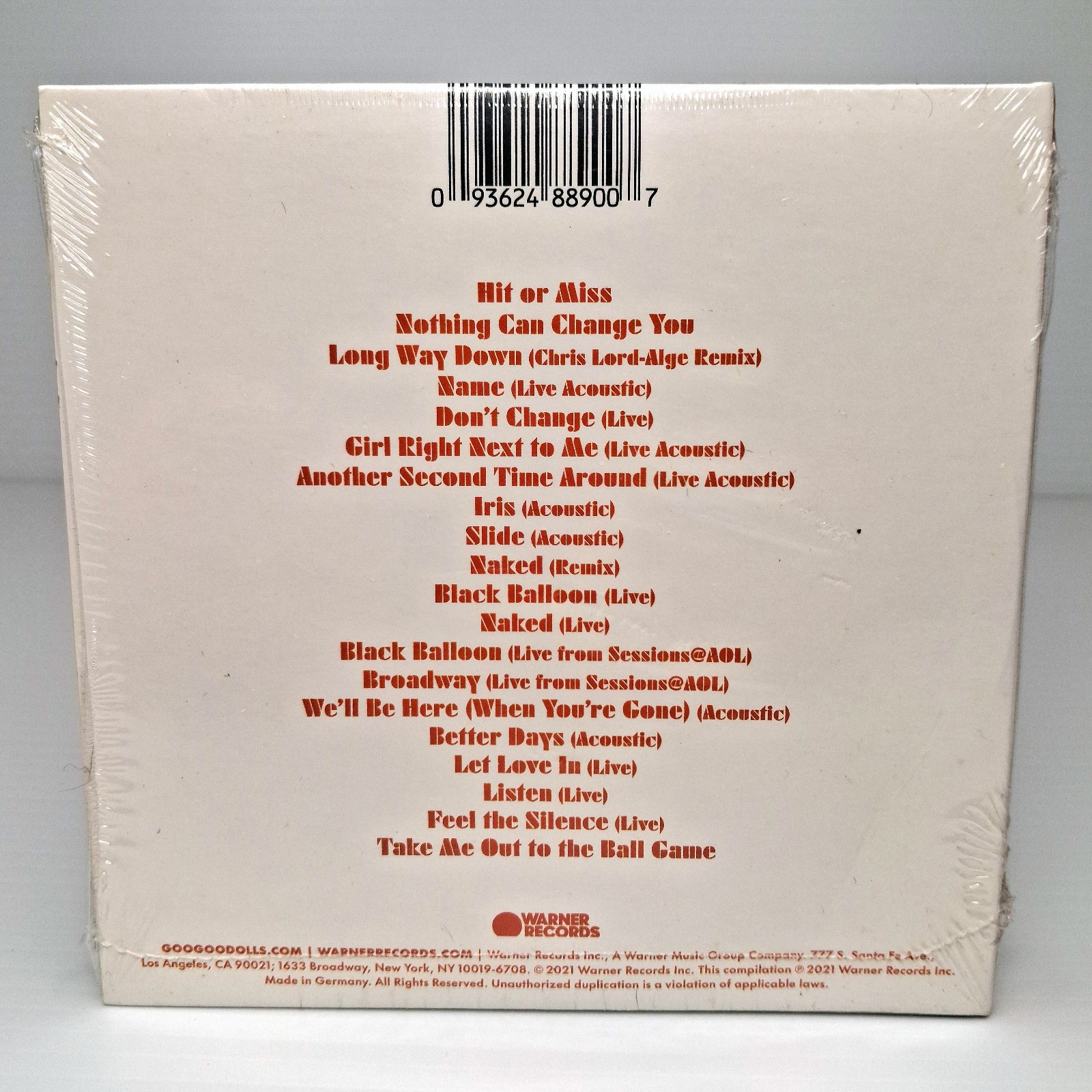 The Goo Goo Dolls Rarities CD 2021 Rare Tracks Music Iris NEW & FACTORY SEALED