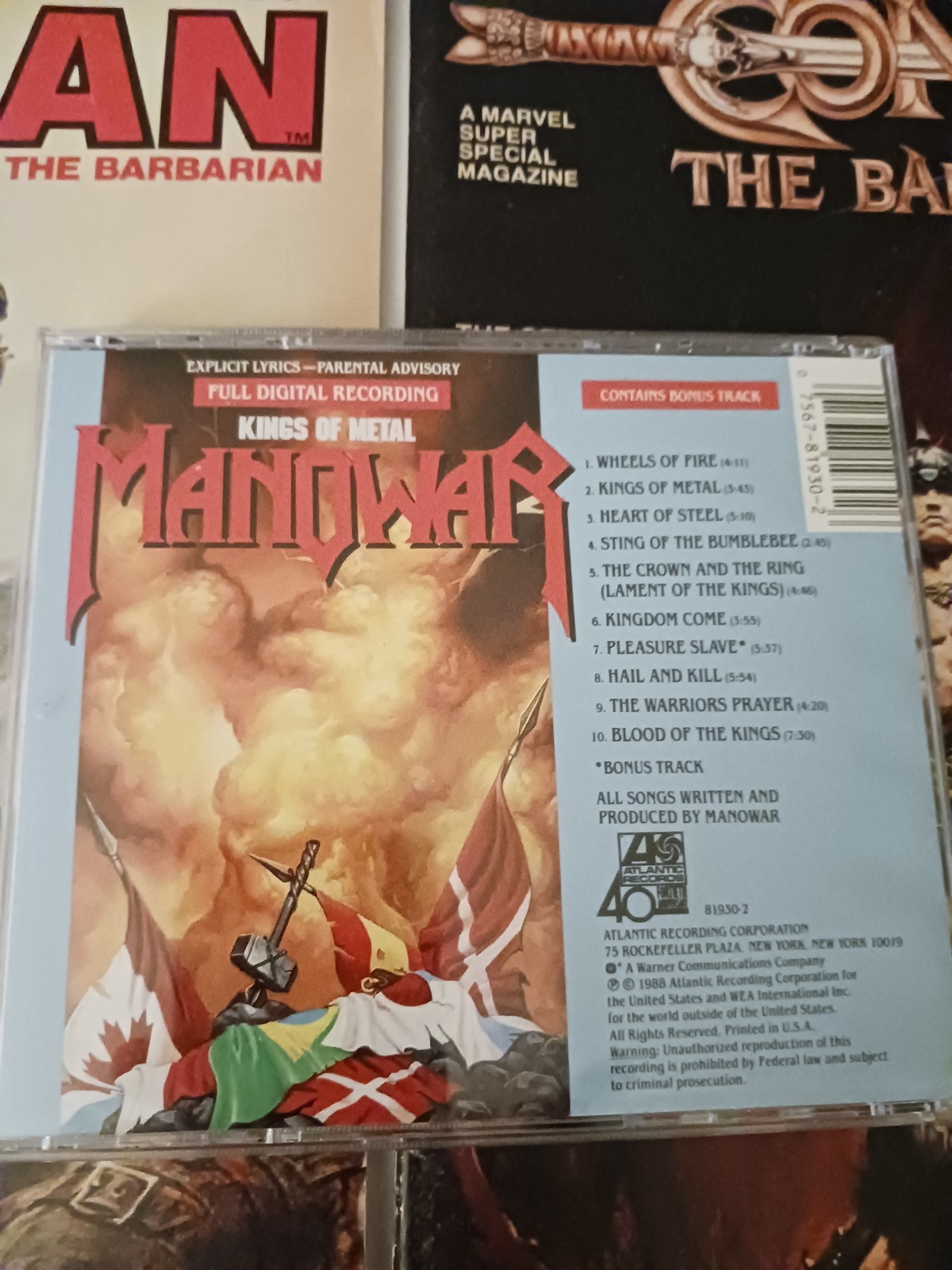 Kings of Metal Manowar CD 1988 Heavy Power True Sword Conan Sonja Castle Rat