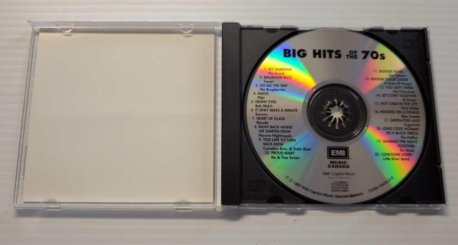 BIG HITS OF THE 70s Compilation CD 1997 Sweet RASPERRIES Hollies NICK GILDER