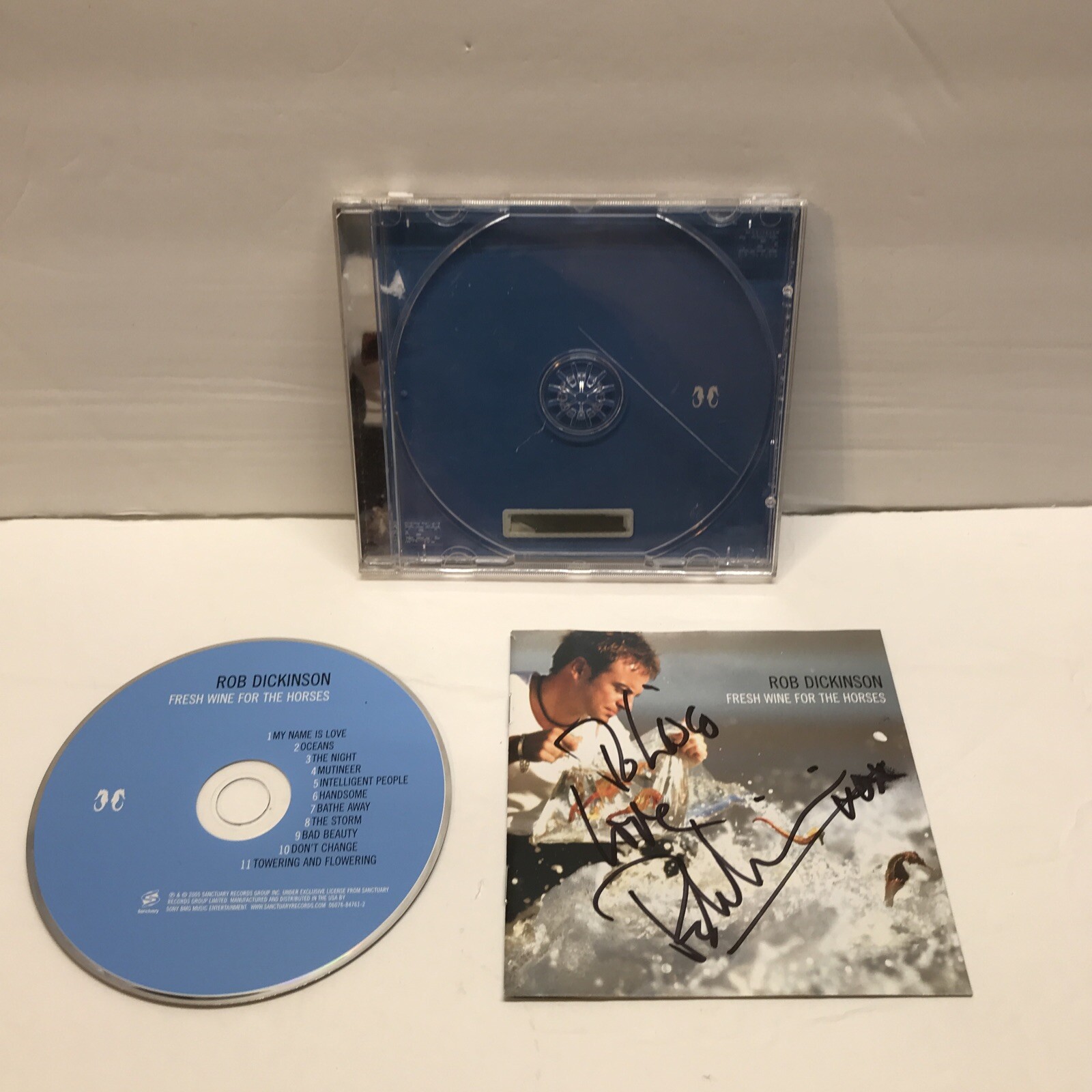 Rob Dickinson Autographed Signed CD Fresh Wine for the Horses