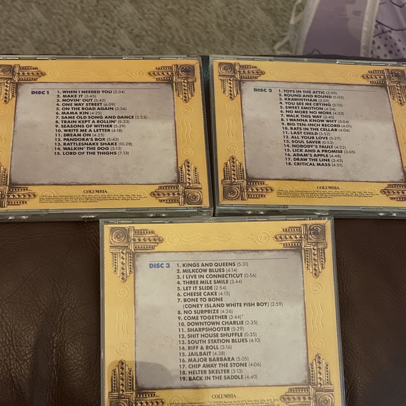 Aerosmith Pandora's Box Rock 3CD Box Set Compilation Columbia 1991 Jewel Case
