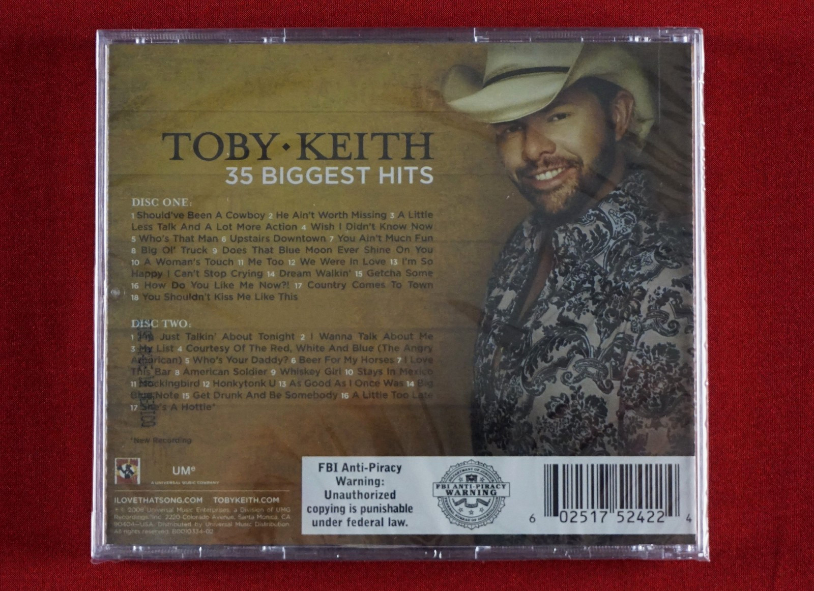 Toby Keith 35 Biggest Hits 2-CD You Shouldnt Kiss Me Like This Whiskey Girl New