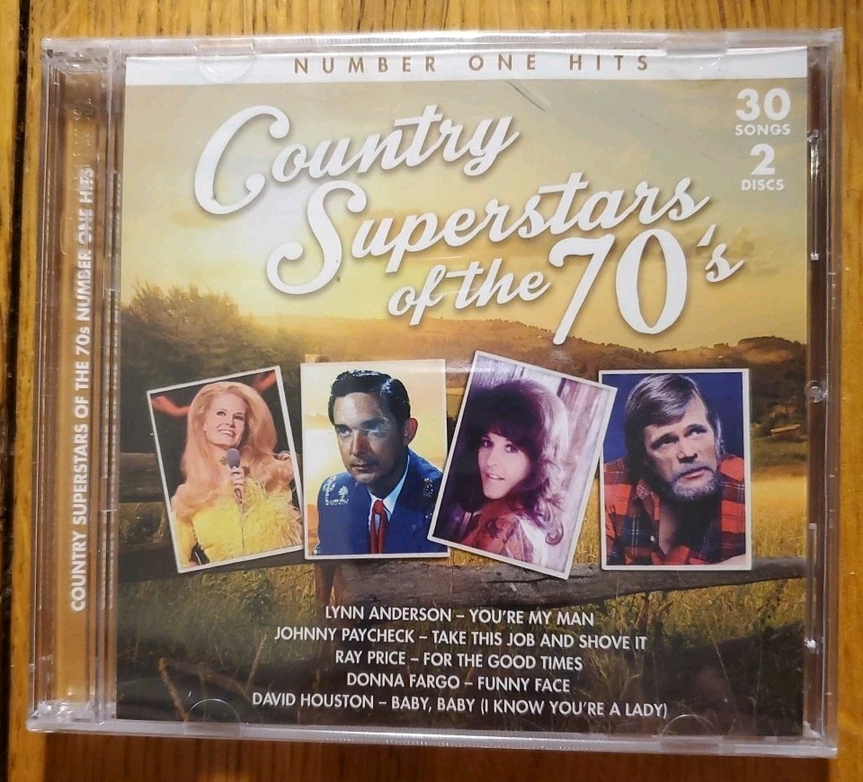 Country Superstars Of The 70's Number One Hits CD Music (Sealed, New, 2017)