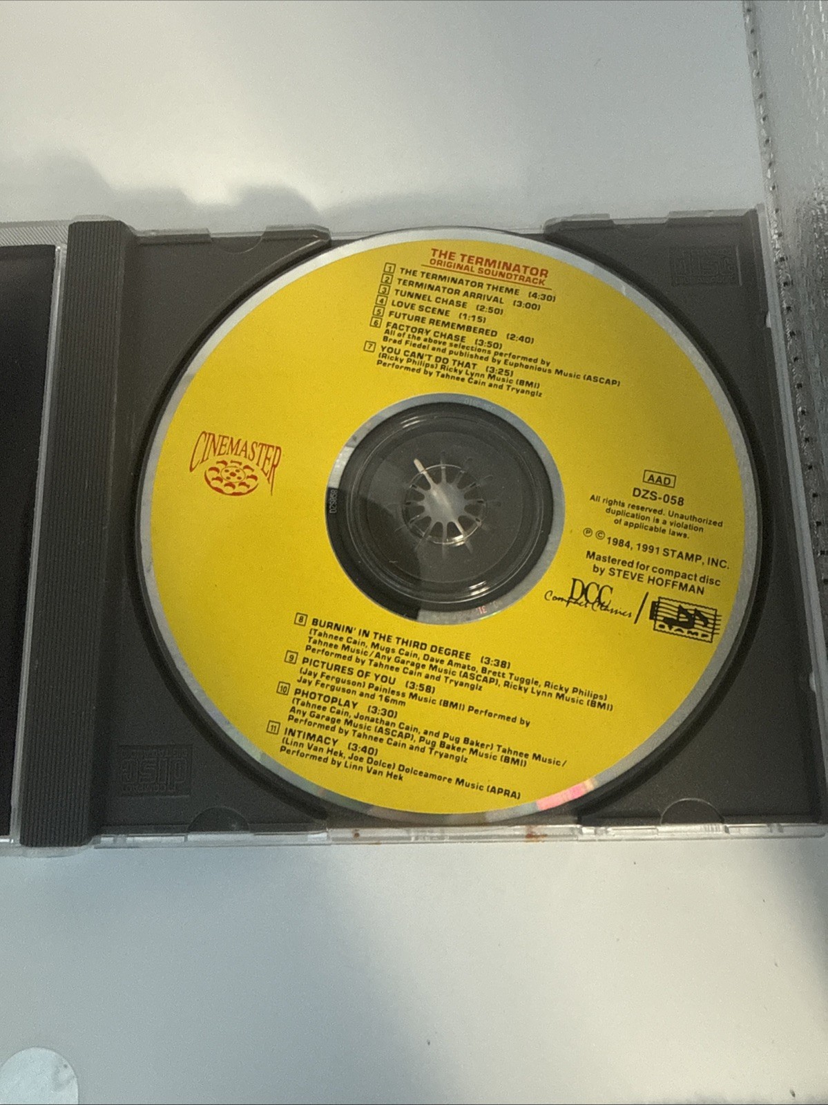 Brad Fiedel: The Terminator (Original Soundtrack) CD 1991 DCC DZS-058