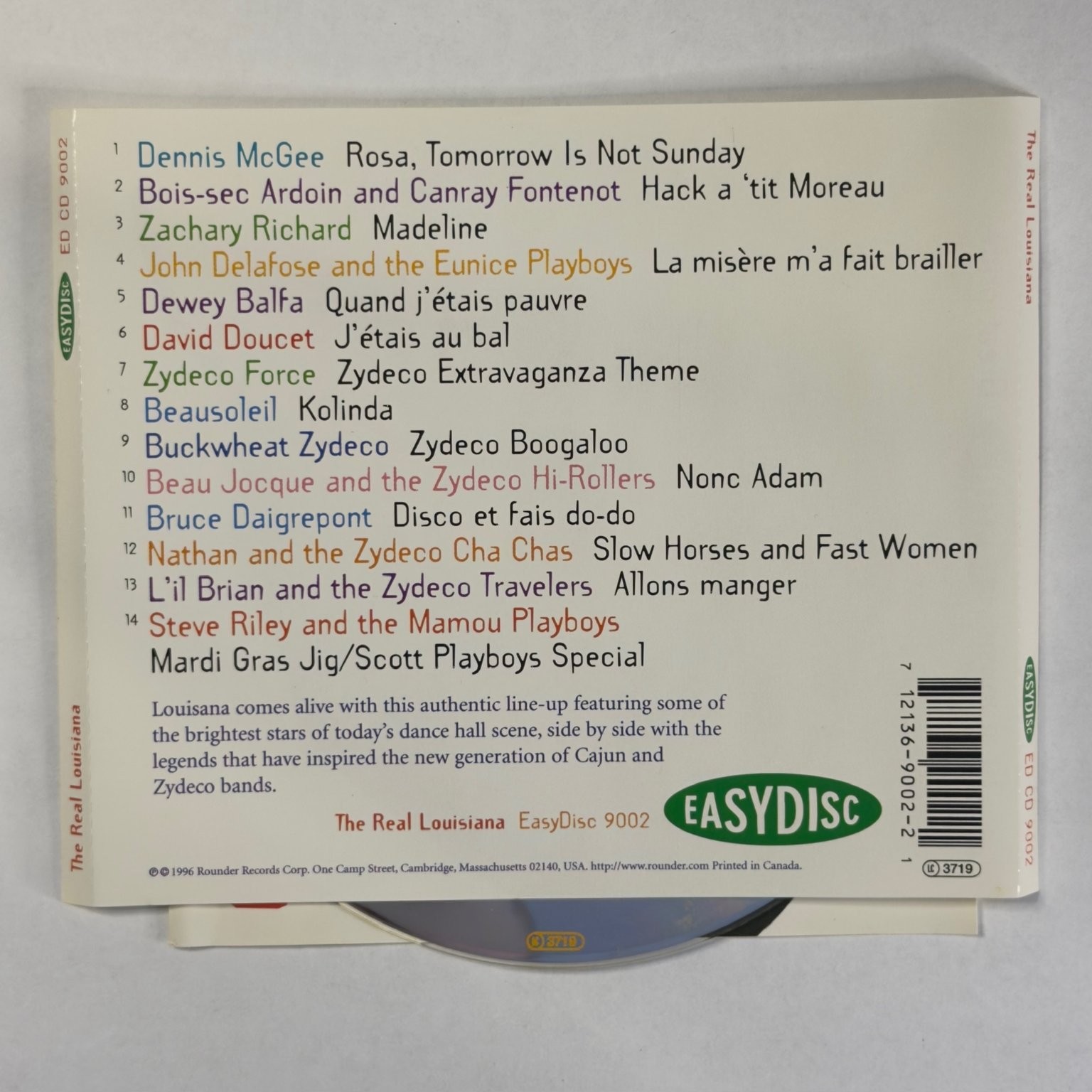 The Real Louisiana CD 1996 Zydeco Cajun Blues Folk EASYDISC Rounder