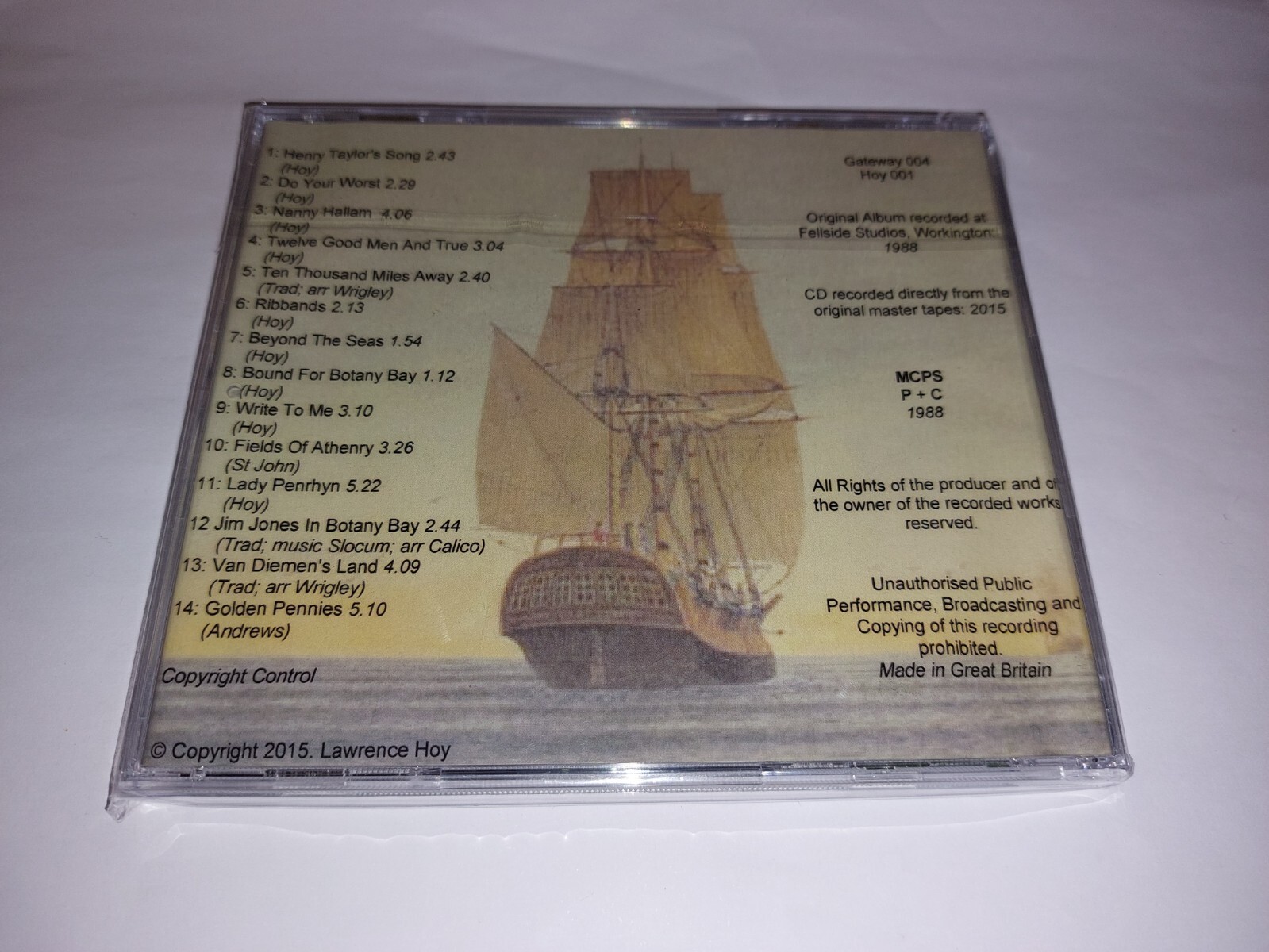 LAWRENCE HOY * BEYOND THE SEAS * AUSTRALIA'S FIRST SETTLERS TRIBUTE CD ALBUM NEW