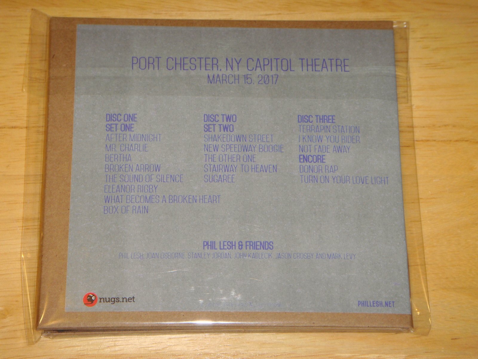 Phil Lesh Birthday 3/15/2017 LIVE Capitol NY STAIRWAY TO HEAVN 3CD grateful dead