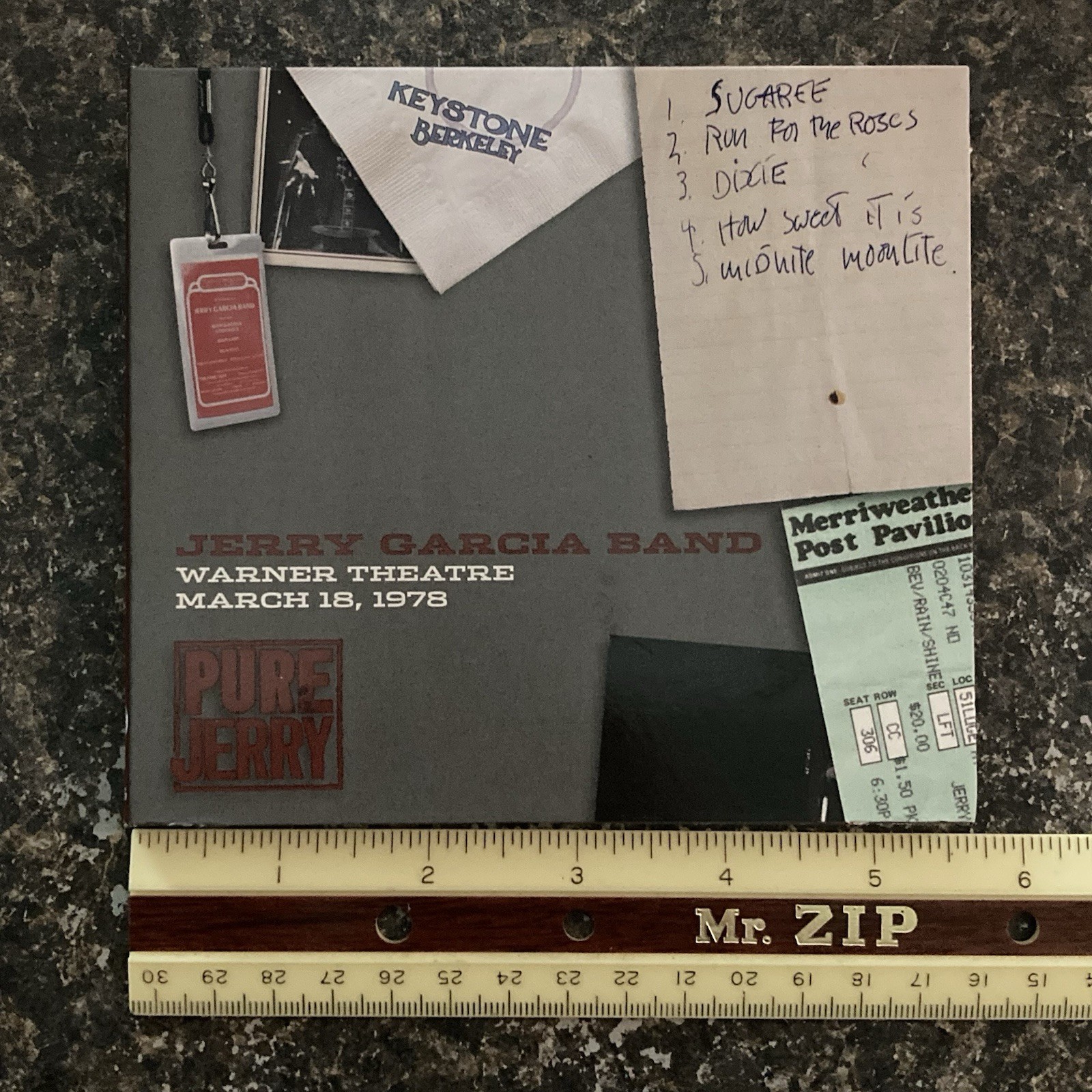 Jerry Garcia Band Pure Jerry Warner Theatre March 18, 1978 2CD Set Album