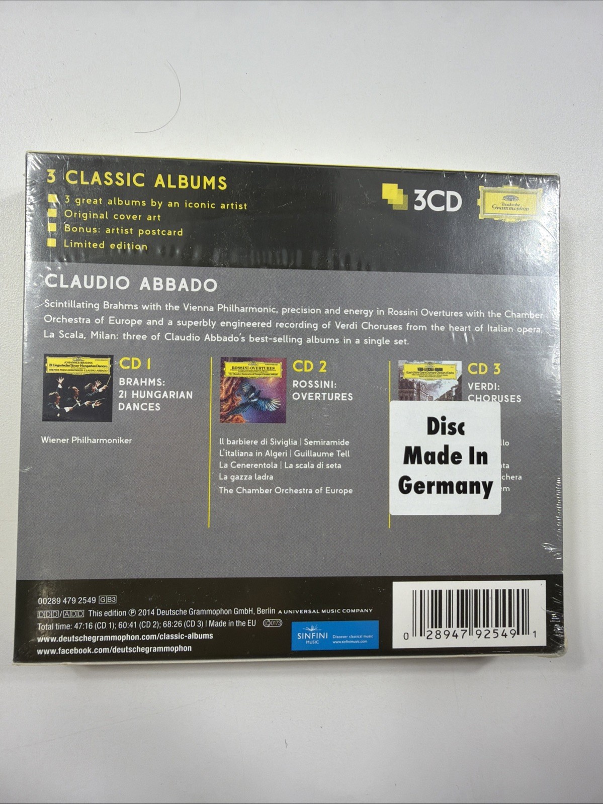 ESOTERIC SACD ESSG-90200 Brahms 21 Hungarian Claudio Abbado 3 Classic