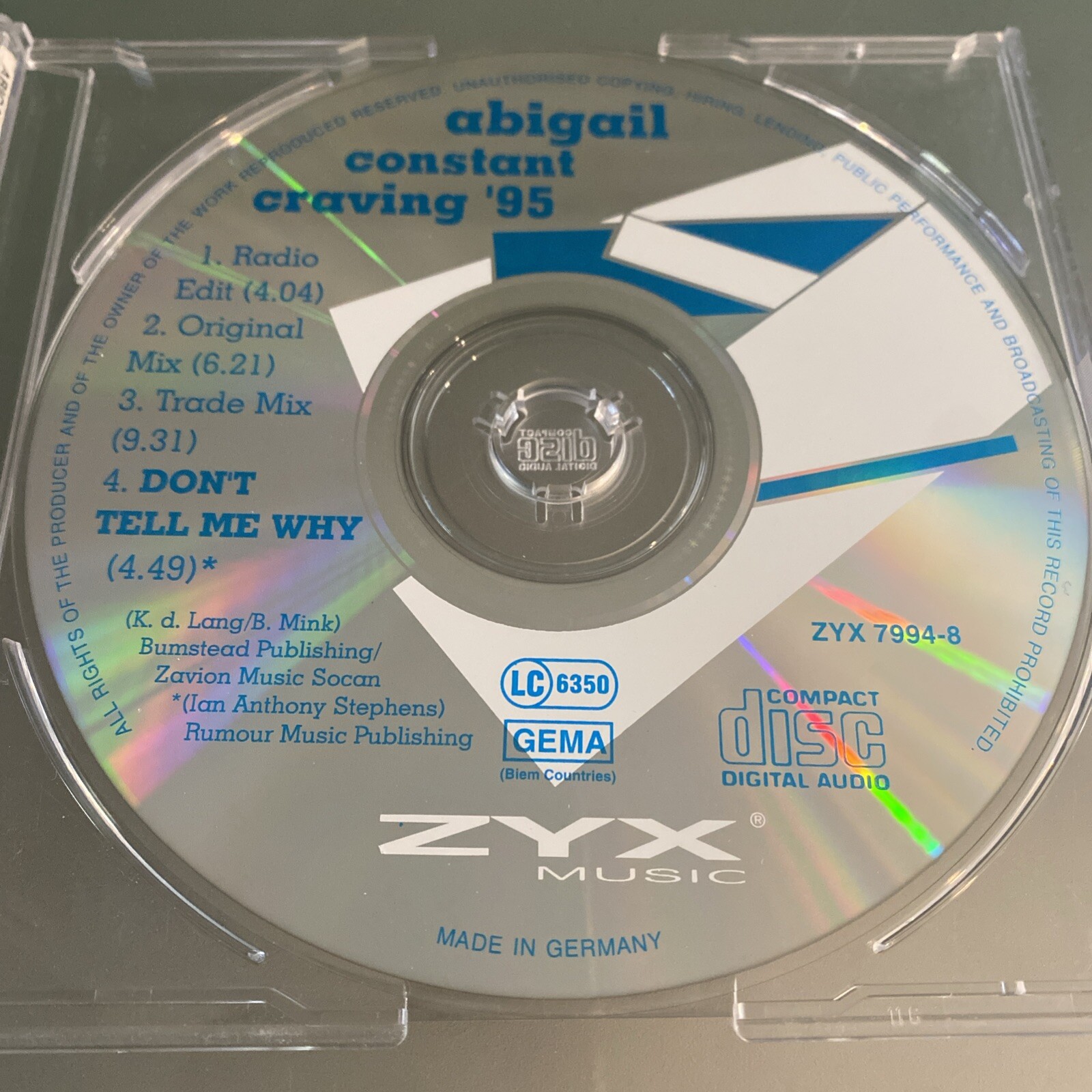 Abigail 2 💿 IMPORT LOT- Constant Craving '95 Germany Import & England Import