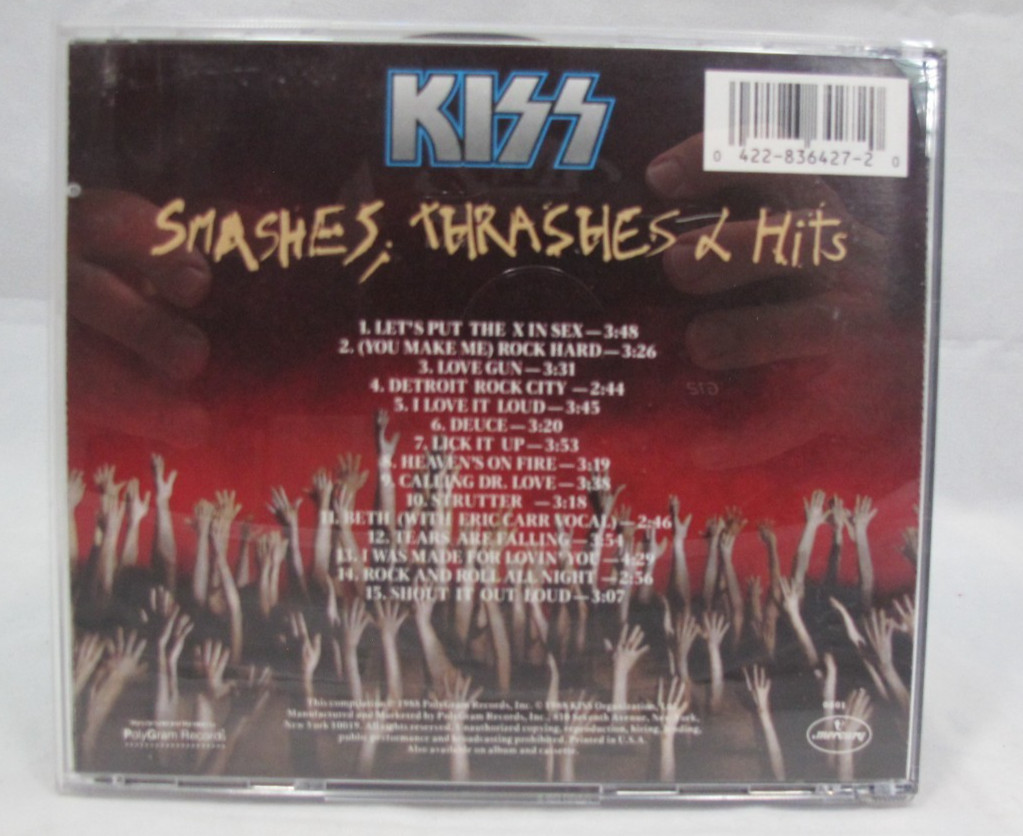 Kiss Smashes, Thrashes and Hits CD Greatest Hits VG+ Stanley Simmons Mercury
