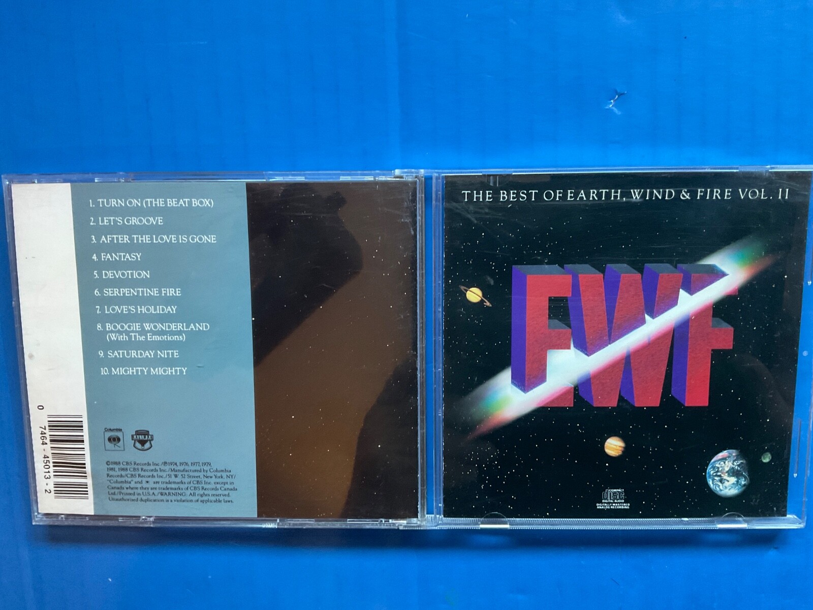 EARTH,WIND and FIRE - The Best Of vol.#2 - Rock CD 1988