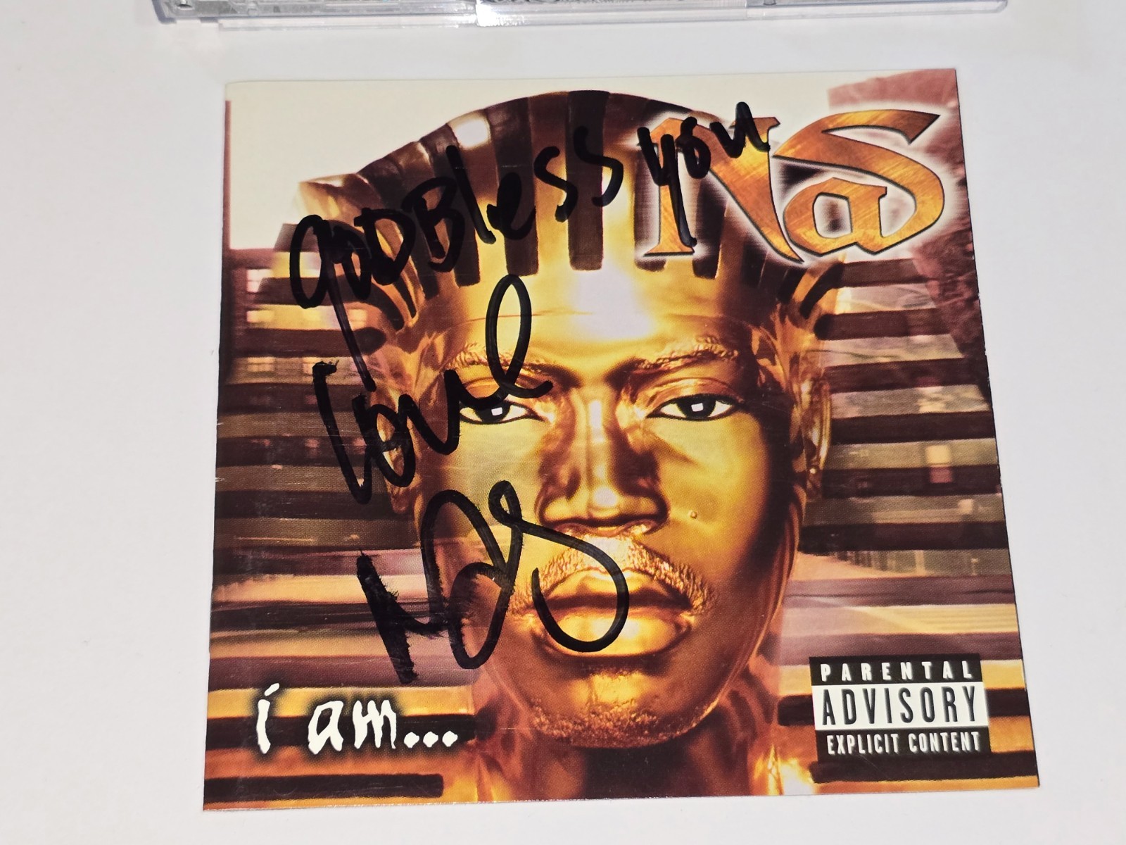 NAS SIGNED I AM CD INSERT 1999 RAP HIPHOP COLUMBIA RECORDS NO DISC 90S NYC NY