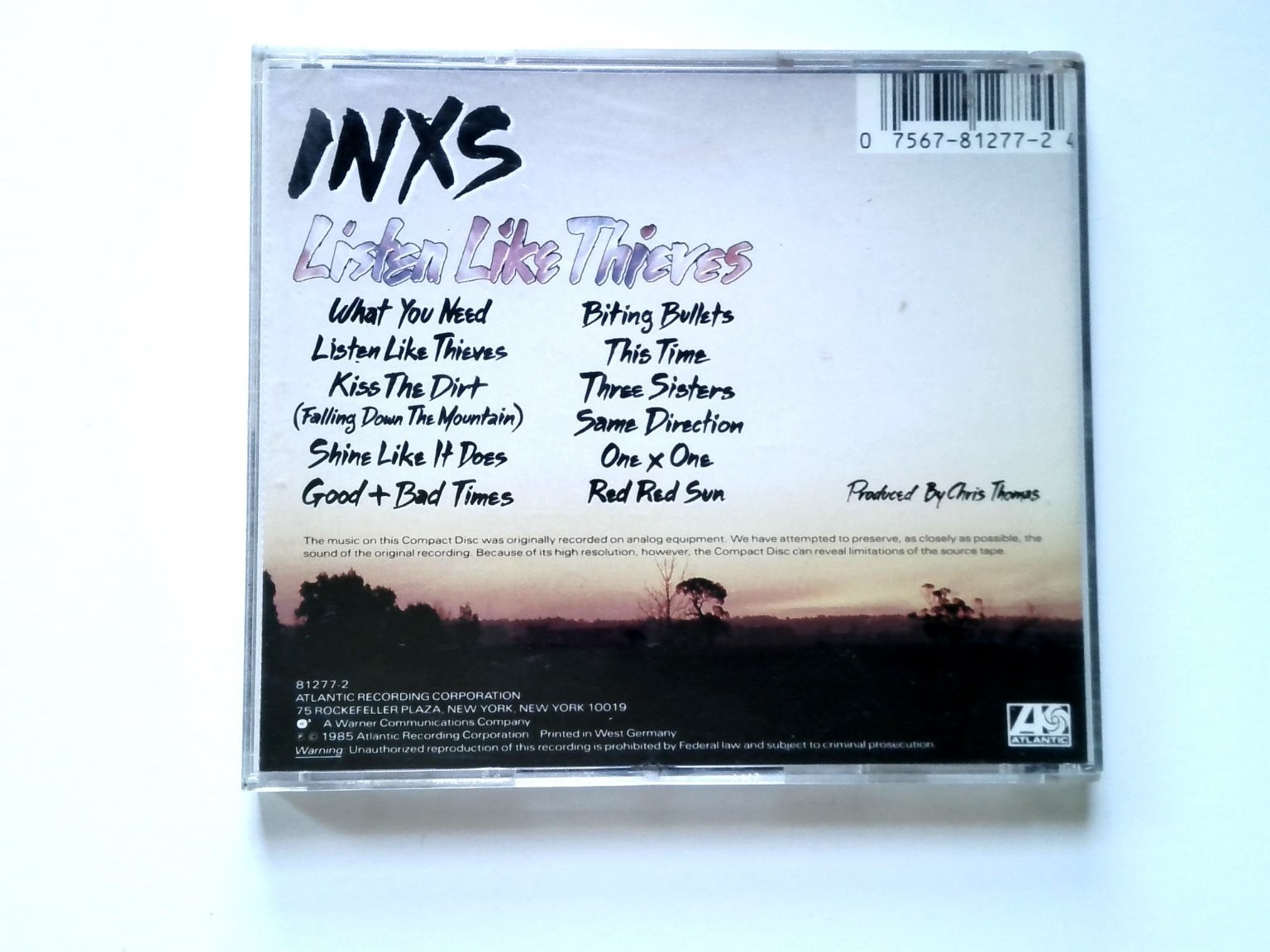 INXS - Listen Like Thieves CD 1985 Rock Atlantic 1980s Classic New Wave