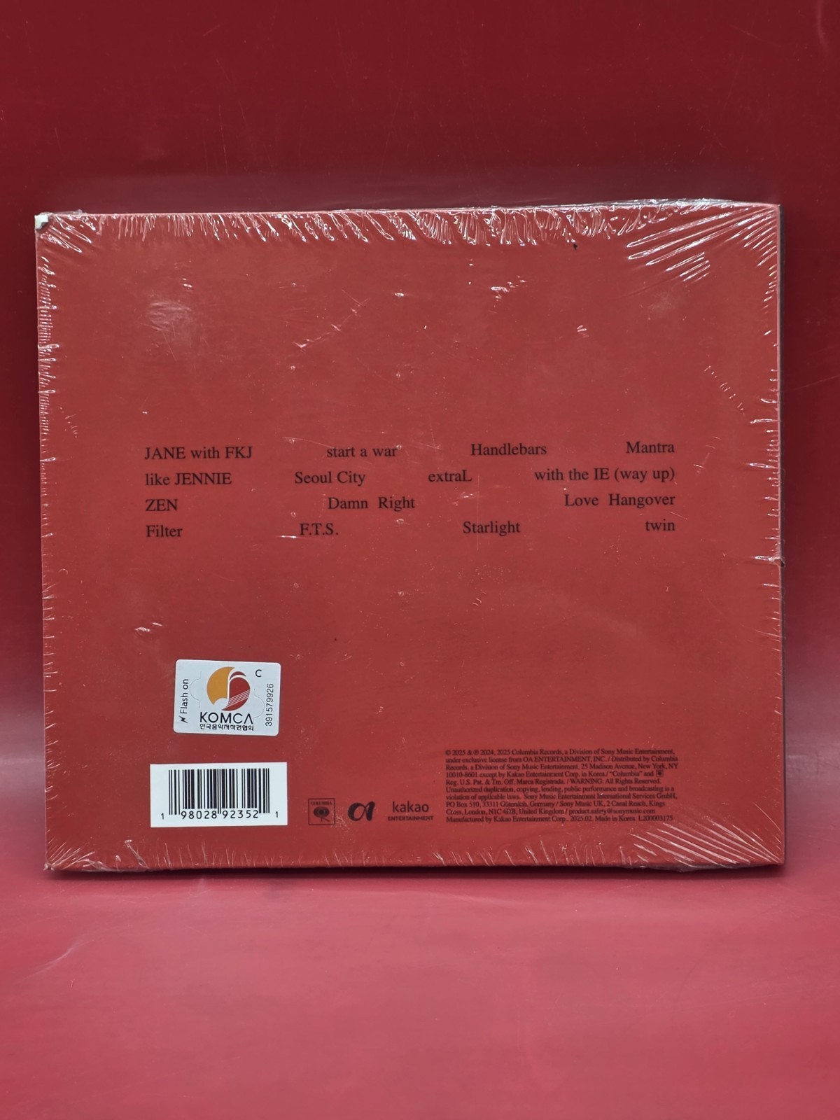 Jennie Blackpink Ruby CD Limited Edition with Photocard Target Exclusive Sealed