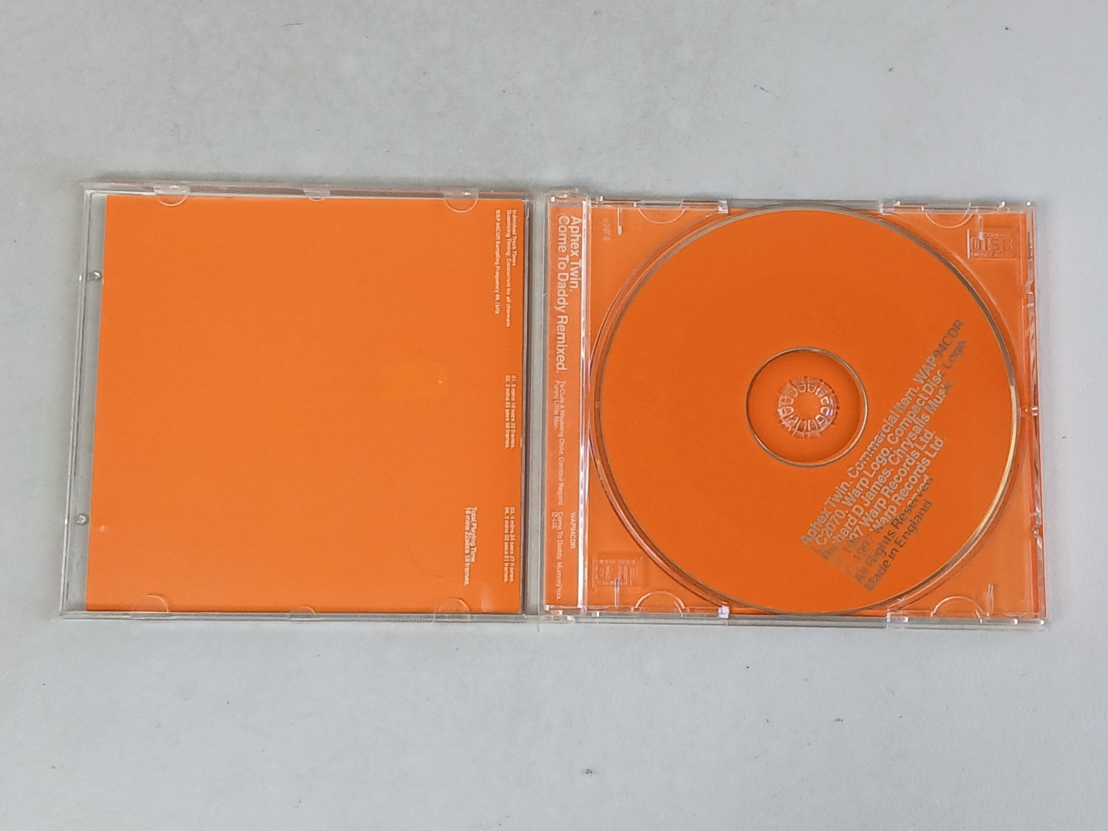 APHEX TWIN Come to Daddy Remixed Orange TV Ad CD Single Warp Records 1997 Used