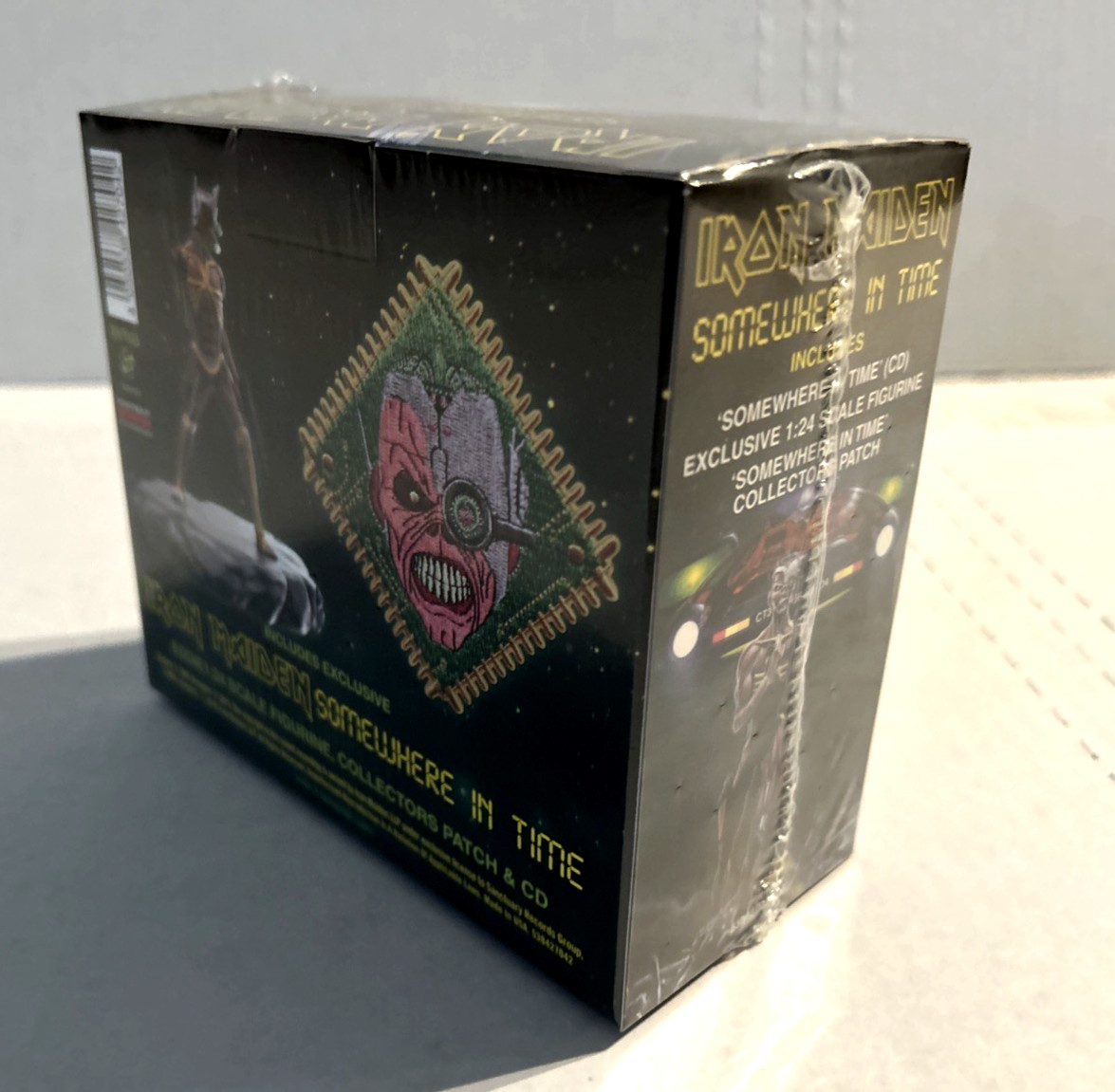 *SEALED* IRON MAIDEN -SOMEWHERE IN TIME-2015 CD BOX SET W/EDDIE FIGURINE & PATCH