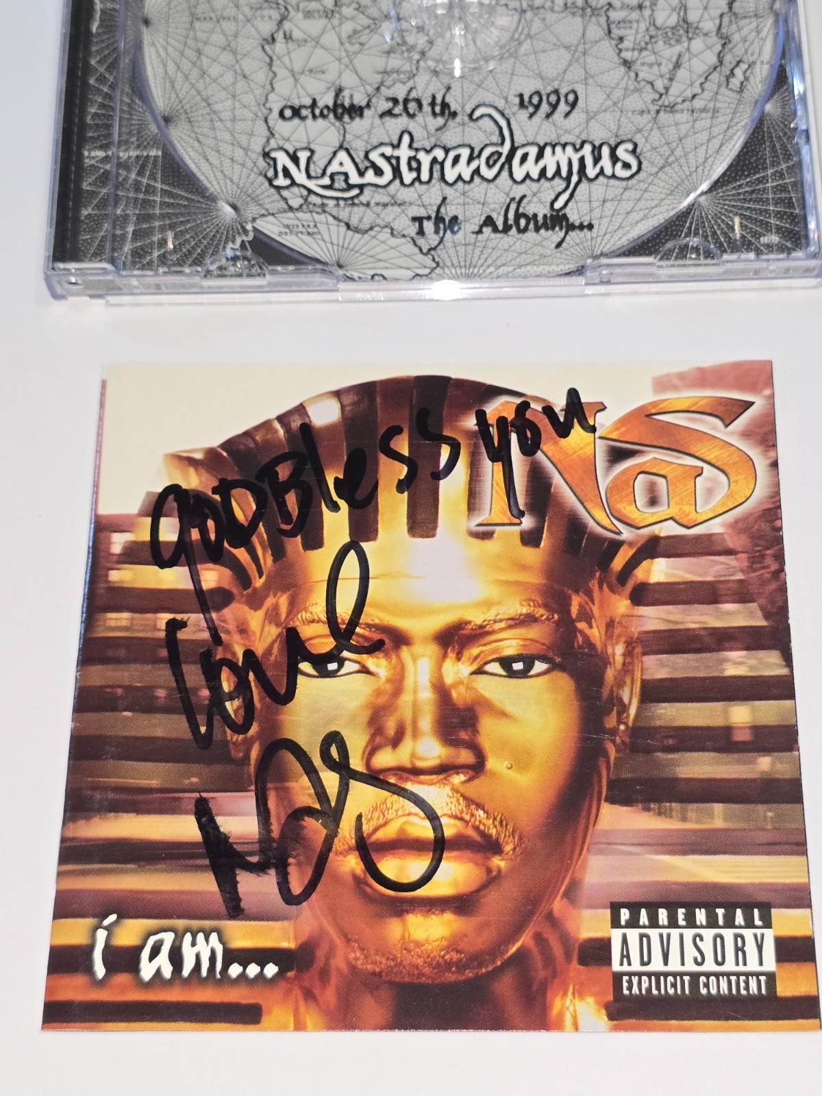 NAS SIGNED I AM CD INSERT 1999 RAP HIPHOP COLUMBIA RECORDS NO DISC 90S NYC NY
