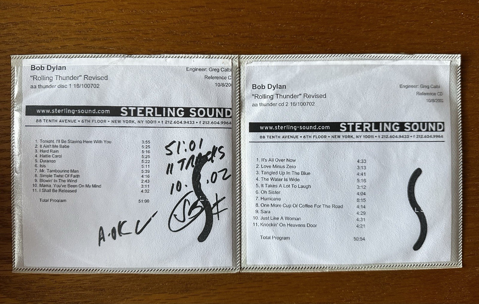 Bob Dylan Rolling Thunder Revisited- Rare Promo 2 CD-R Columbia Records 2002