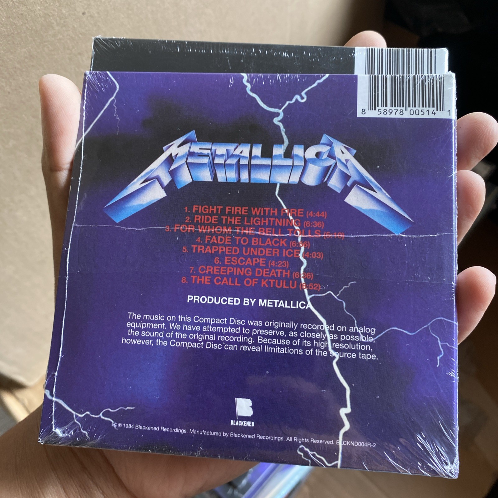 Metallica-Two CD Lot-Kill Em All & Ride The Lightning- NEW/SEALED!