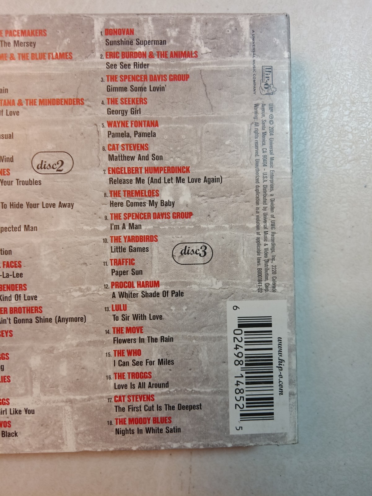 The British Invasion: 1963Excc-1967 ~ Various Artists ~ Rock ~ 3 CDs Like New