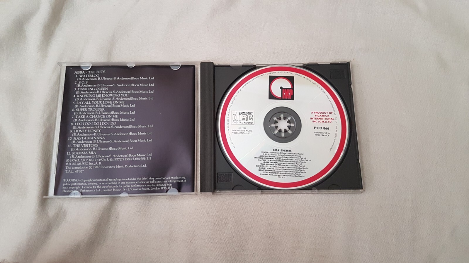 ABBA THE HITS CD ON IMP RECORDS 1970S 1980S POP EUROVISION MAMMA MIA