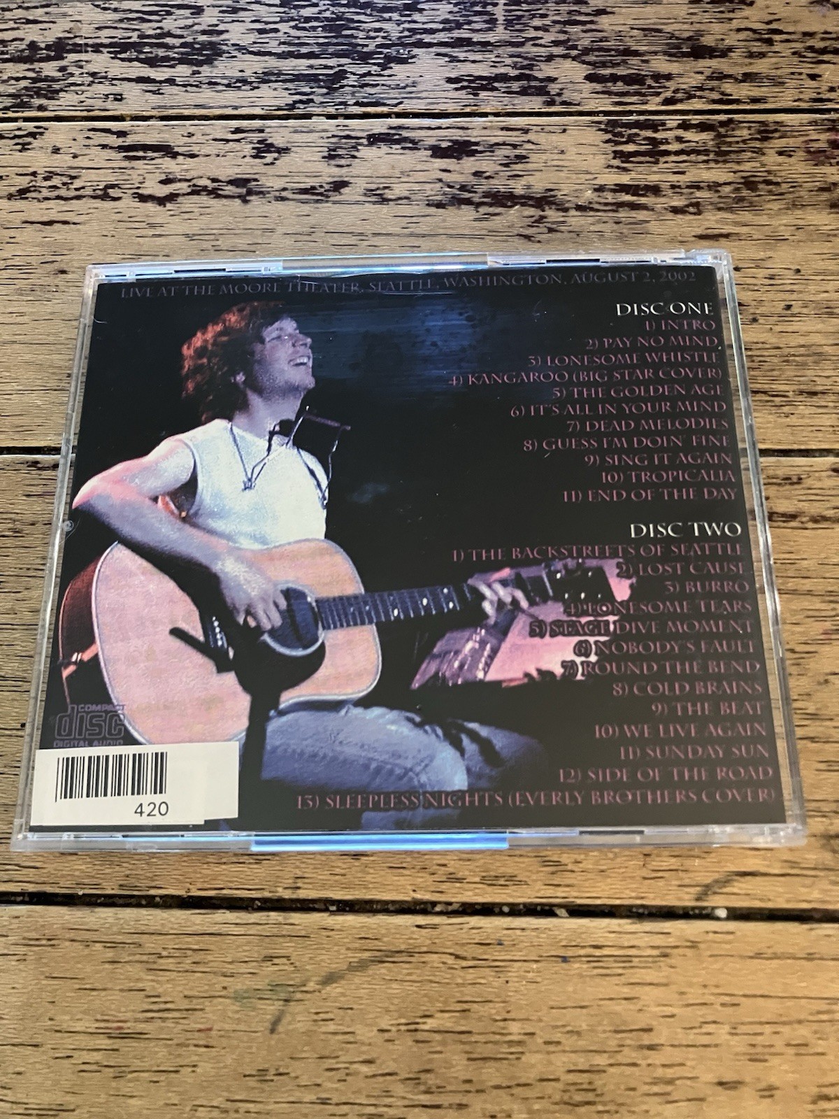 Beck Solo Acoustic In Seattle 2002 Double CD (fan pressing)