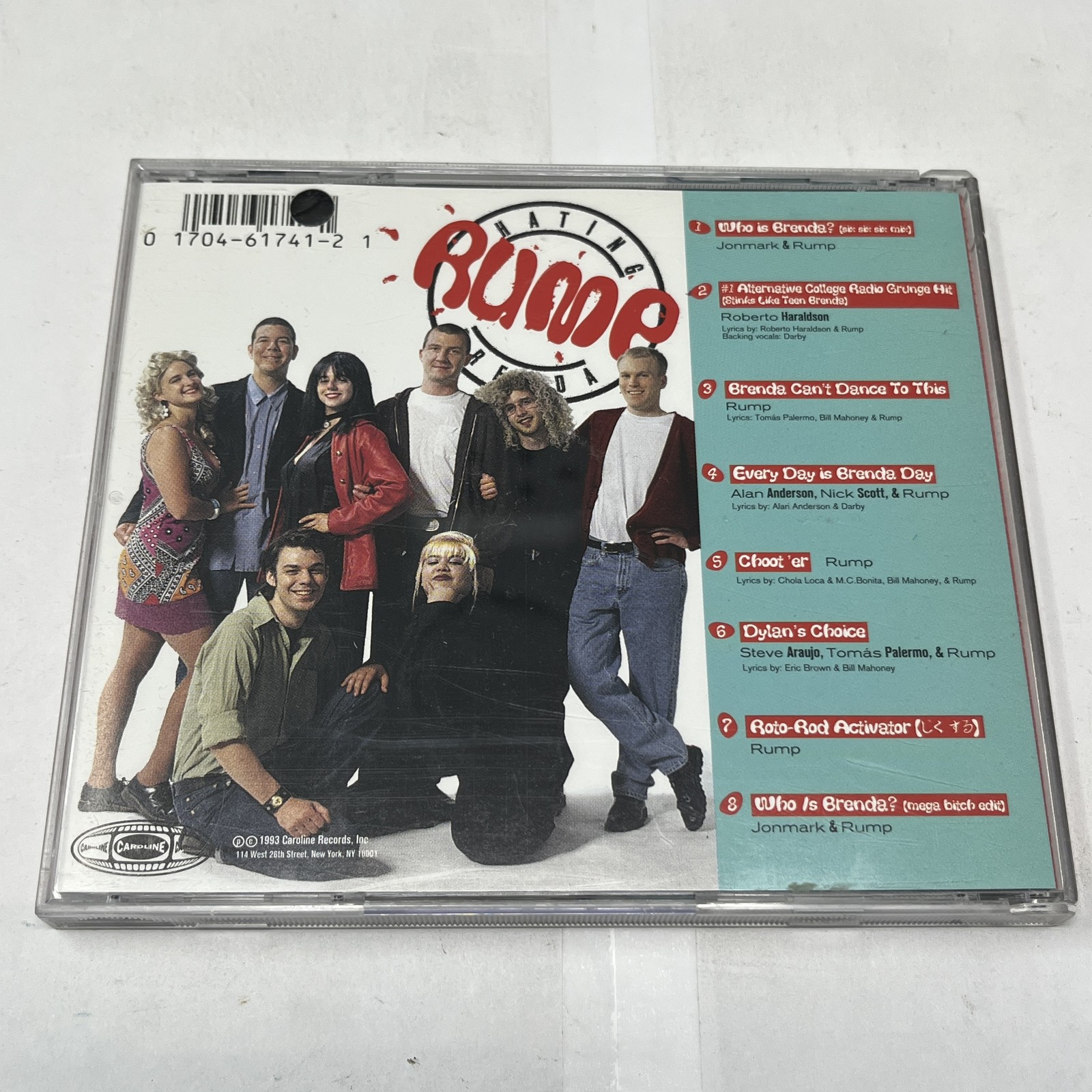 Rump Hating Brenda CD Brenda Fanclub Caroline Records 1993 Alternative Grunge VG