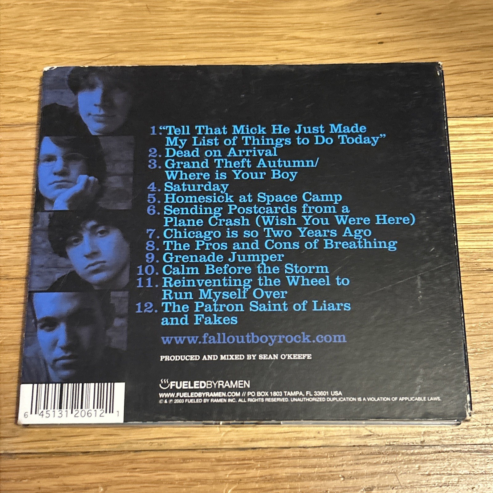 Fall Out Boy Take This To Your Grave CD 2003 Digipak Fueled By Ramen Rare OOP