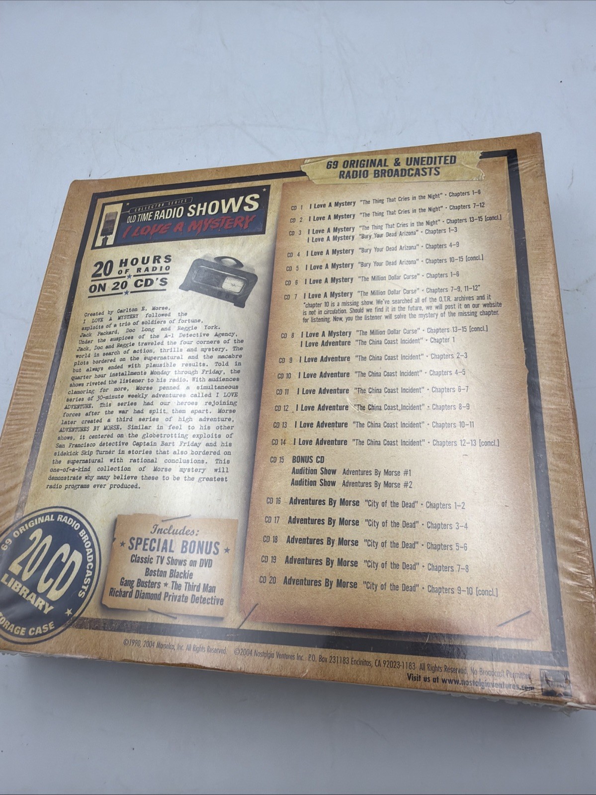 I Love A Mystery Old Time Radio Shows 20 Hours of Radio 20 CD's Bonus DVD