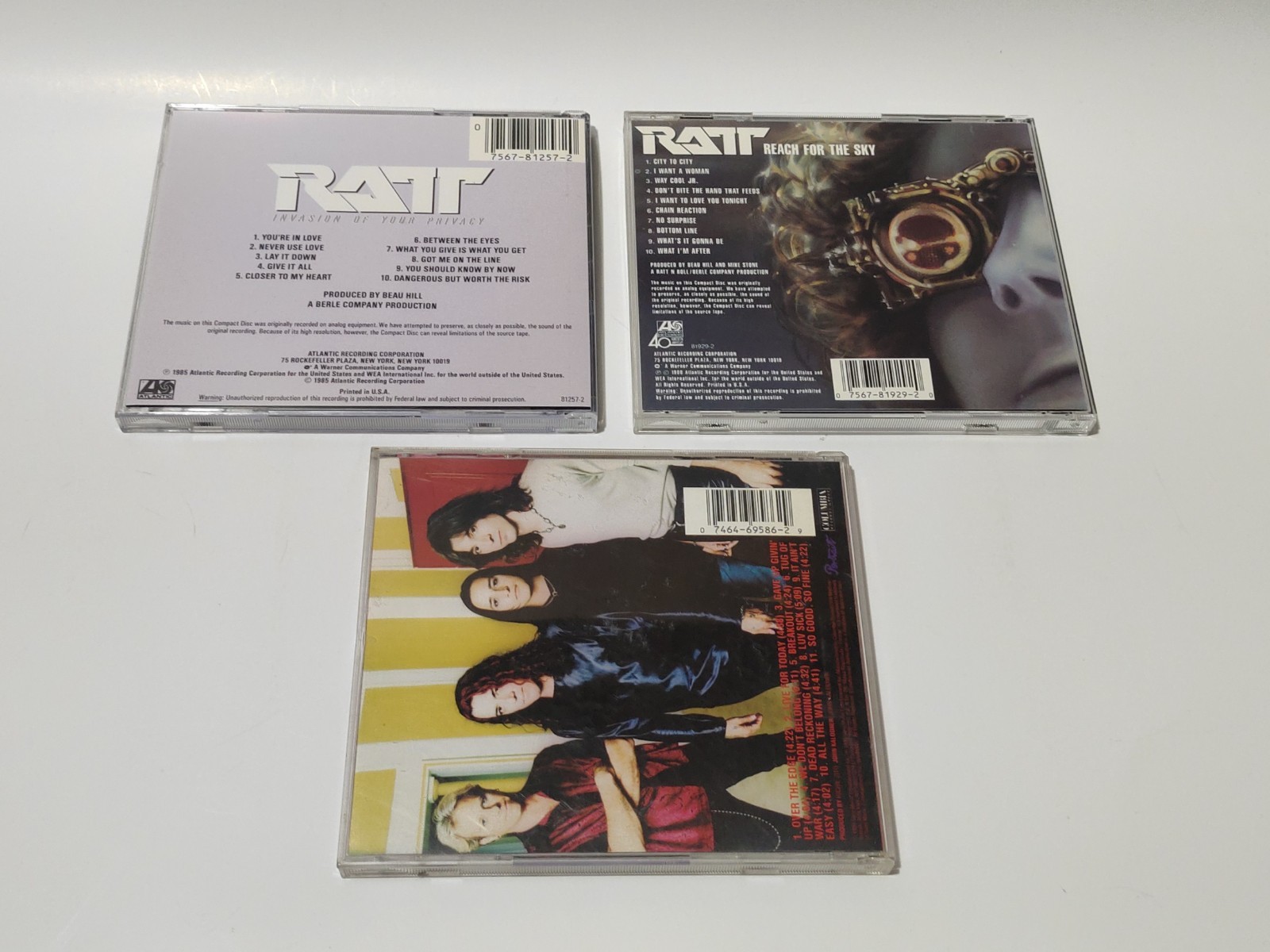 RATT (3 CD lot): RATT, Invasion Of Your Privacy, Reach For The Sky