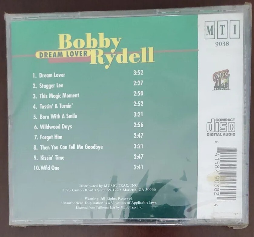 Bobby Rydell Dream Lover (CD 1995 MTI) 10 Tracks Brand New Sealed
