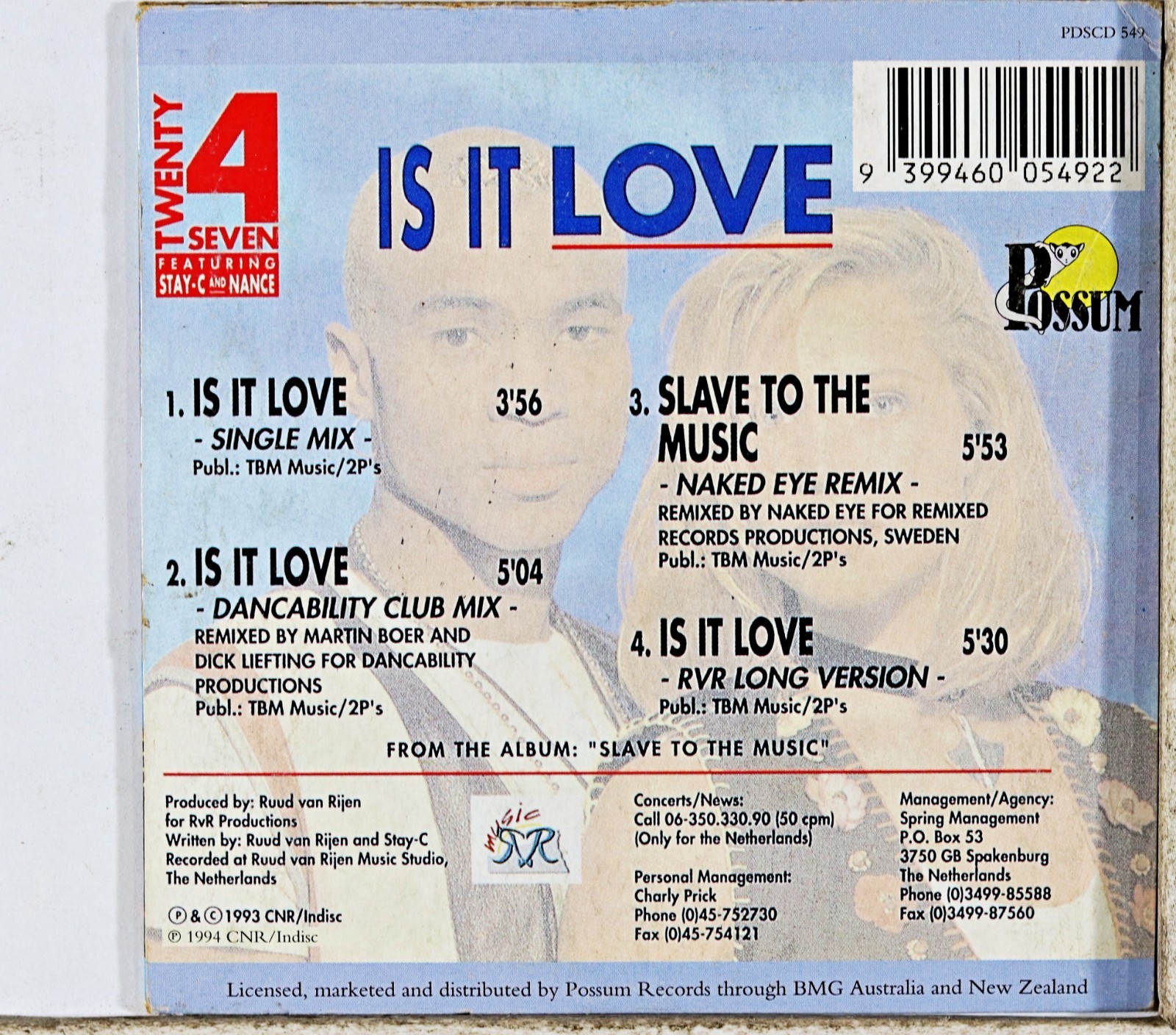 Twenty 4 Seven - Is It Love (CD 1994) 2