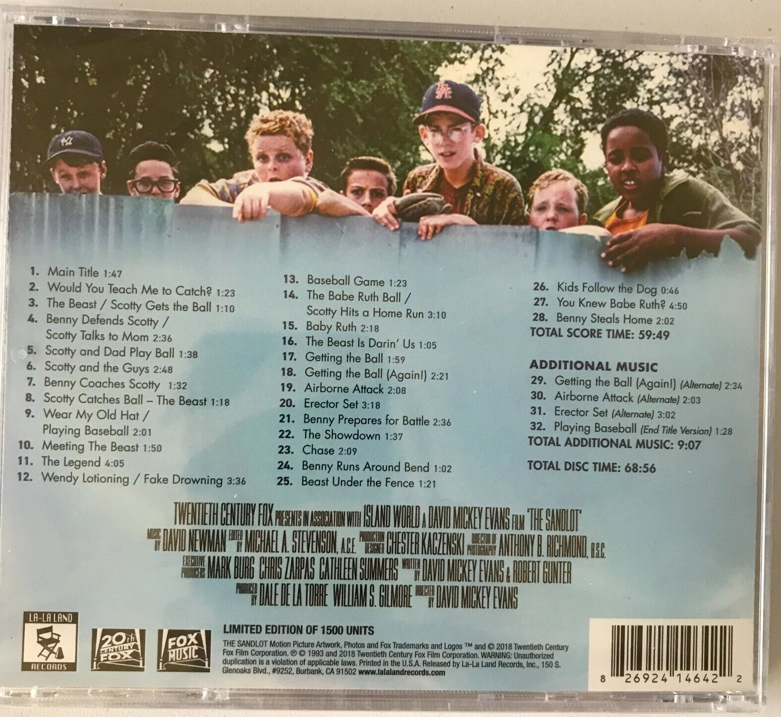 The Sandlot 25th Anniversary Edition CD Score Soundtrack David Newman NEW SEALED