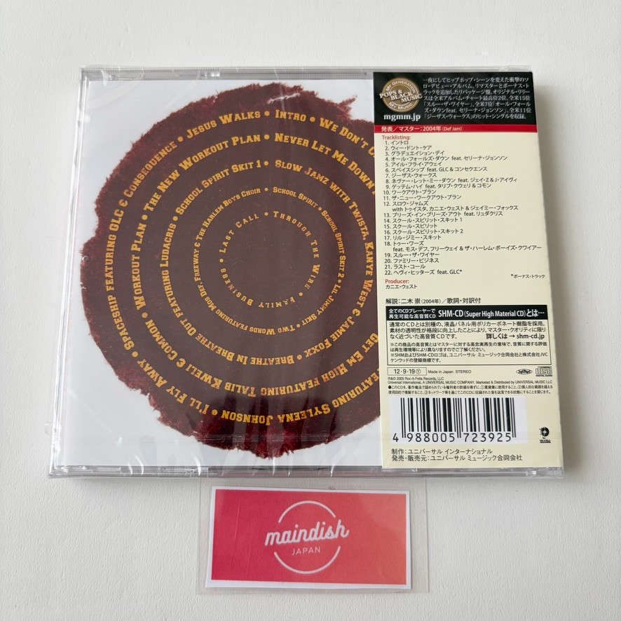Kanye West The College Dropout +1 SHM-CD Japan Bonus Track 1BT UICY-20383