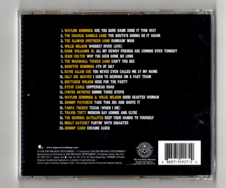 Various – The Very Best Of Outlaw Country - CD Compilation New Sealed 2008