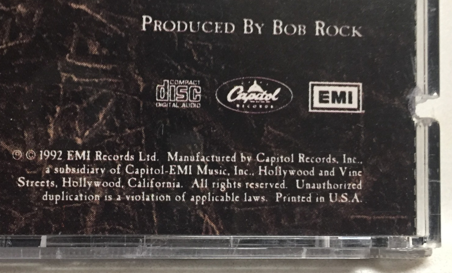 Rockhead - Self Titled (CD,1992,Capitol/EMI,1st Ed) Bob Rock, RARE 1st PRESSING!