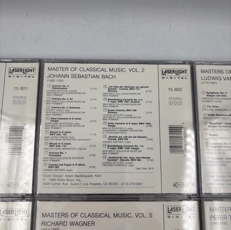 Masters of Classical Music 10 CD Set Complete Laserlight Digital