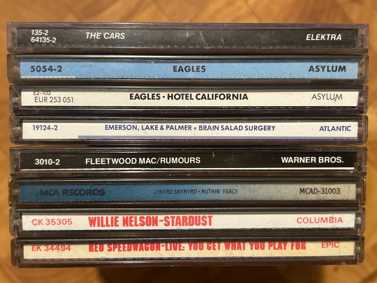 8x - 1970's CD Lot - ROCK - CLASSIC - EAGLES CARS FLEETWOOD REO LYNYRD EMERSON