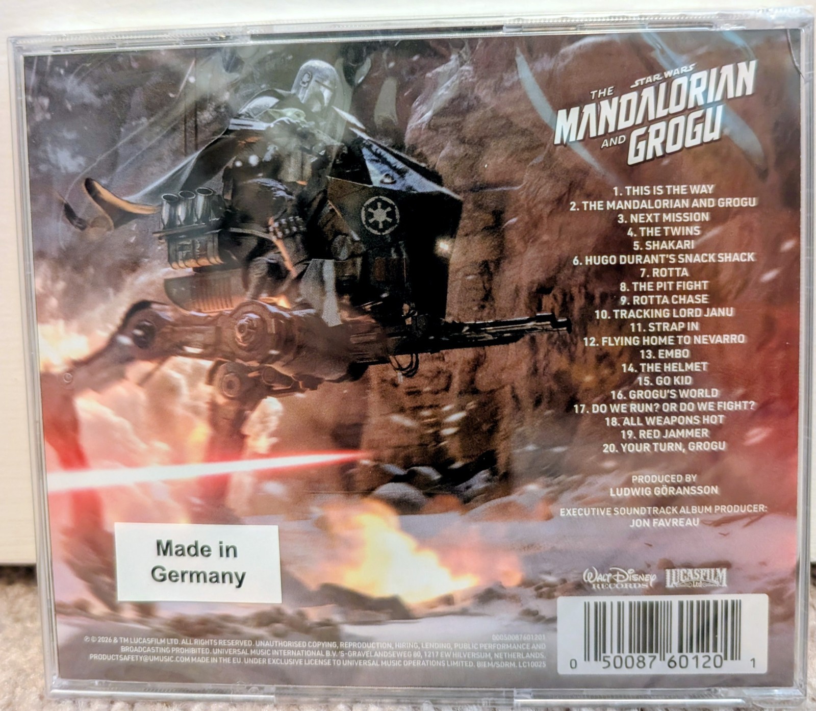 Star Wars The Mandalorian Grogu Soundtrack CD Sold Out Score! (In HAND)