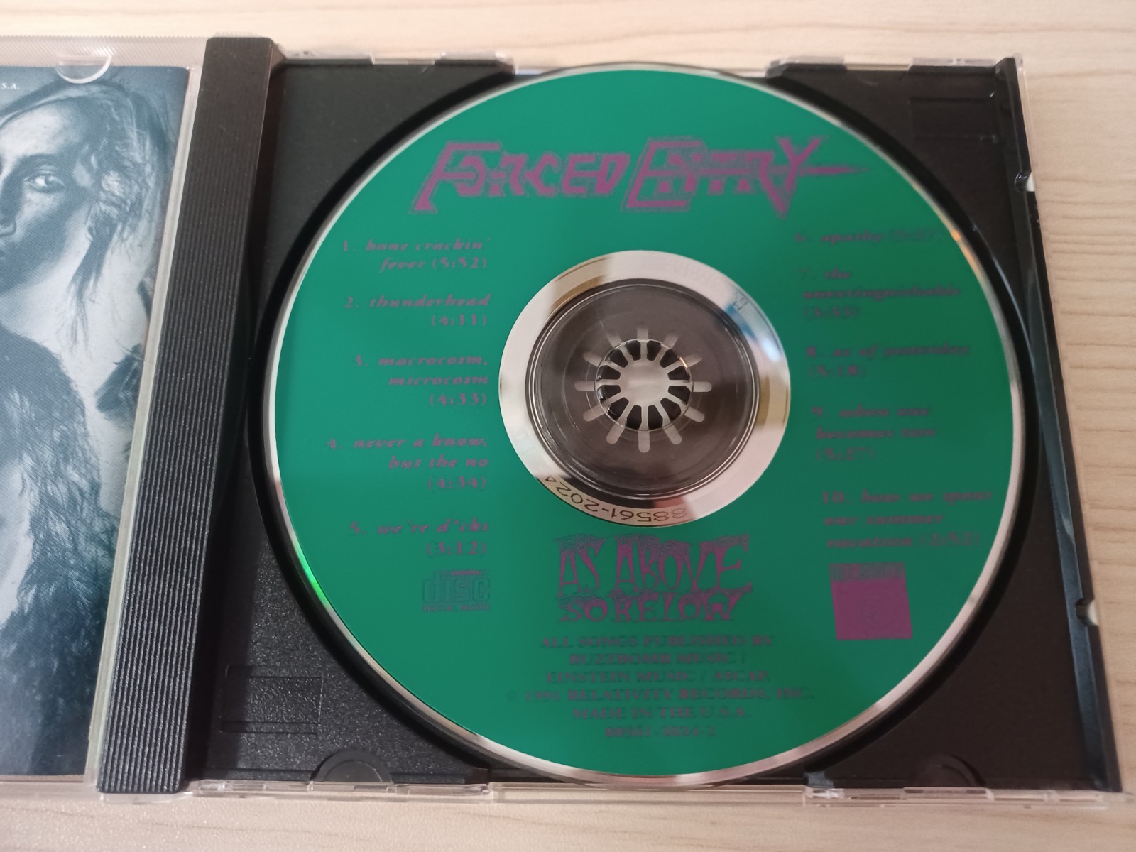 Forced Entry As Above So Below CD 1991 Relativity Thrash Speed Metal Rare ORG