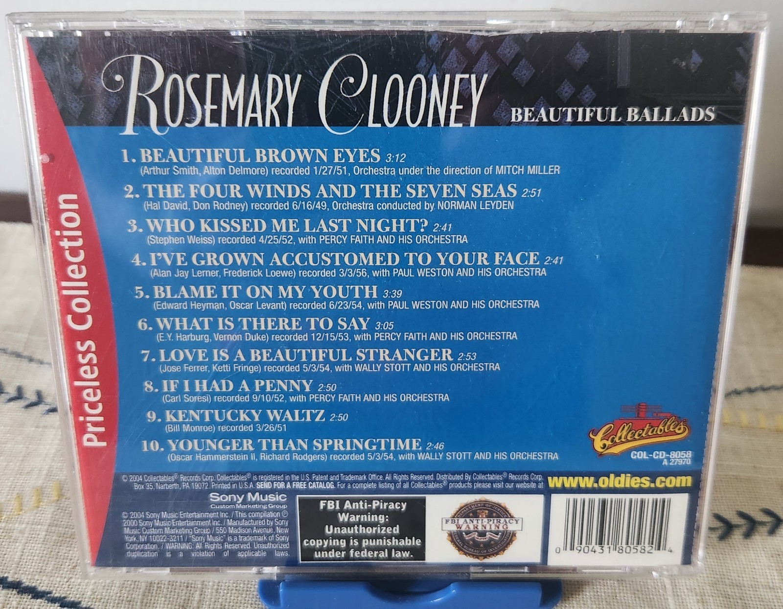 Beautiful Ballads by Rosemary Clooney (2004 Sony) Jazz Pop/Easy Listening Music