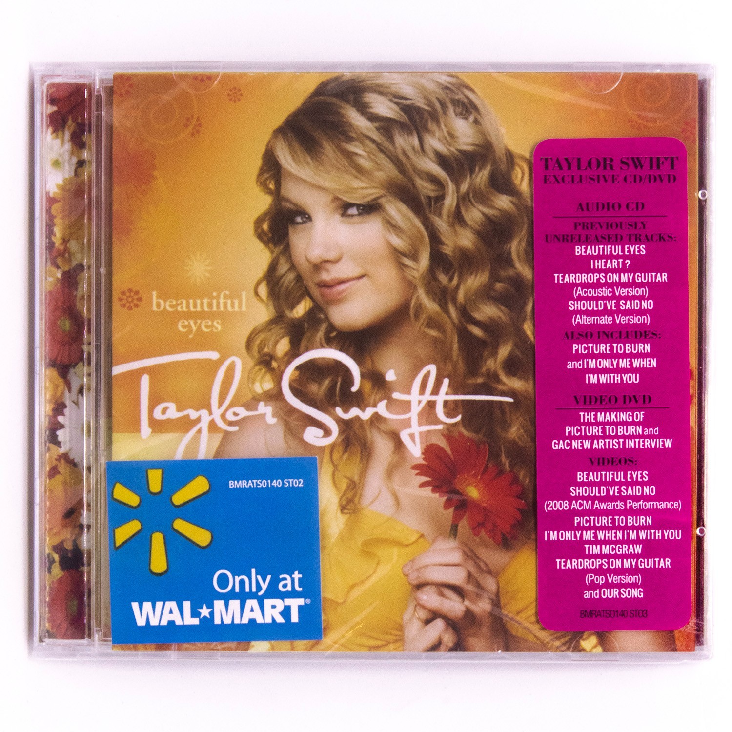 Taylor Swift Beautiful Eyes Walmart CD+DVD Limited Edition 2008 SEALED NEW