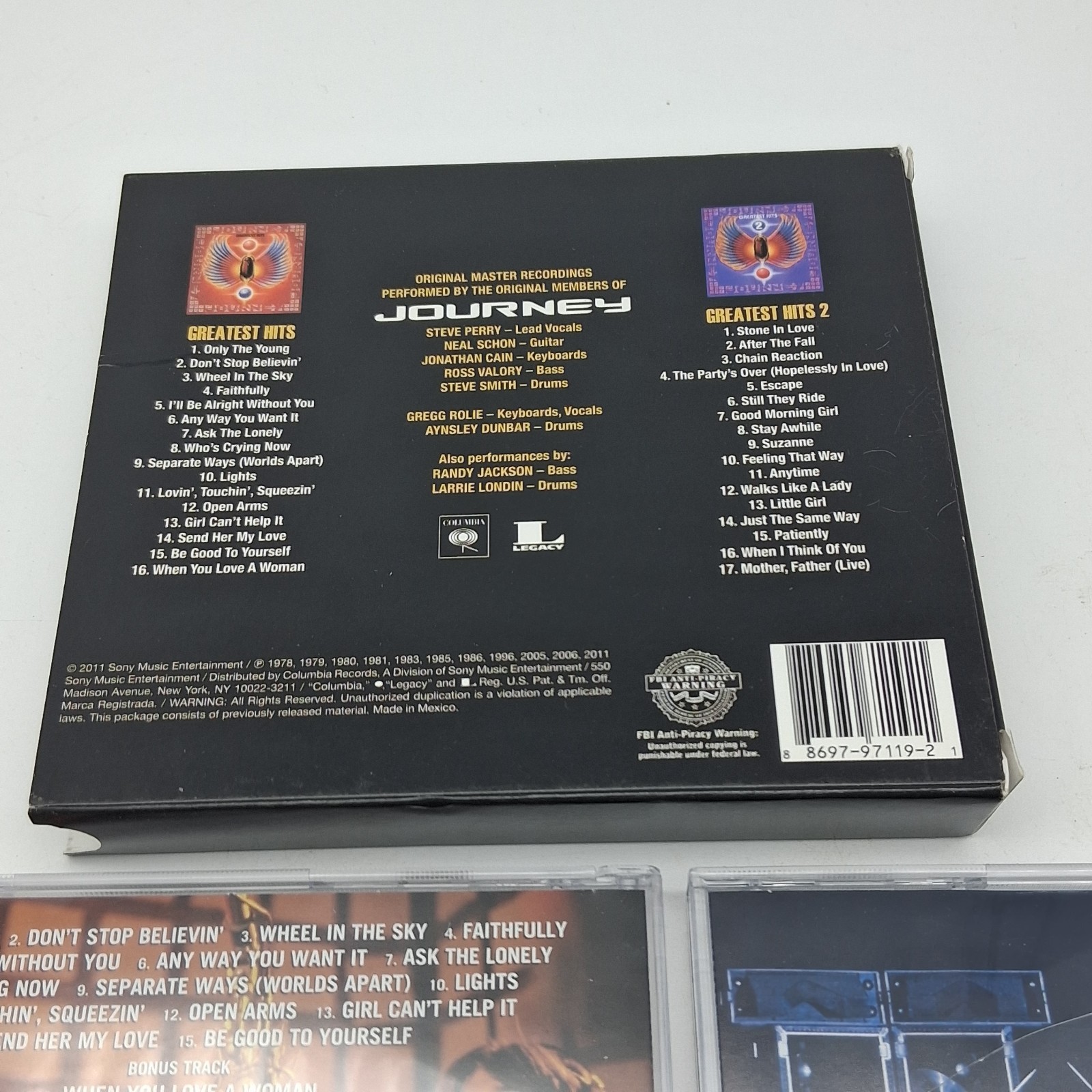 Journey Greatest Hits 1 & 2 CD 1970s-1980s Rock Band Legends Steve Perry