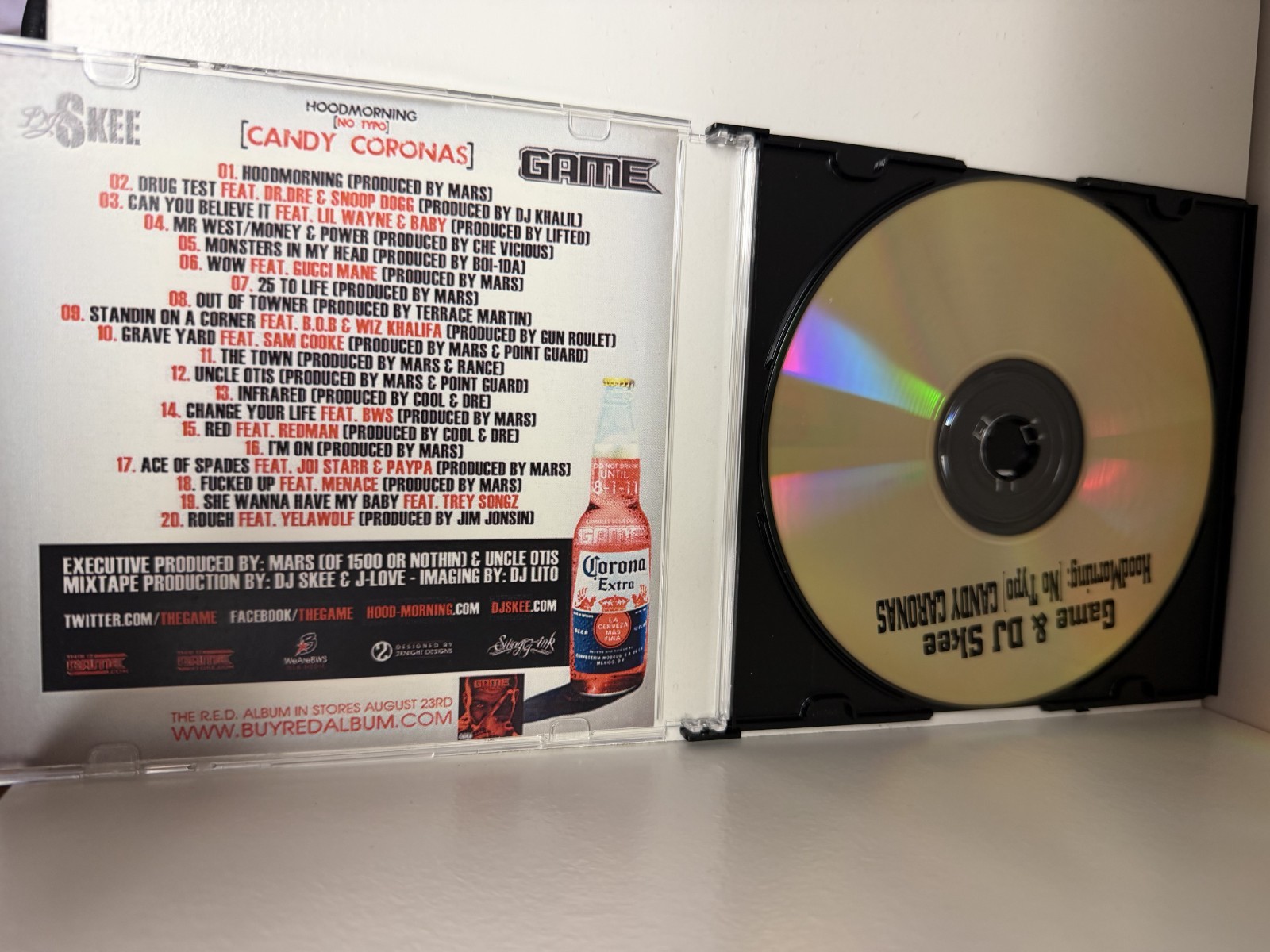 DJ SKEE GAME HOOD MORNING NO INTRO CANDY CORONAS WEST COAST MIXTAPE MIX CD BWS