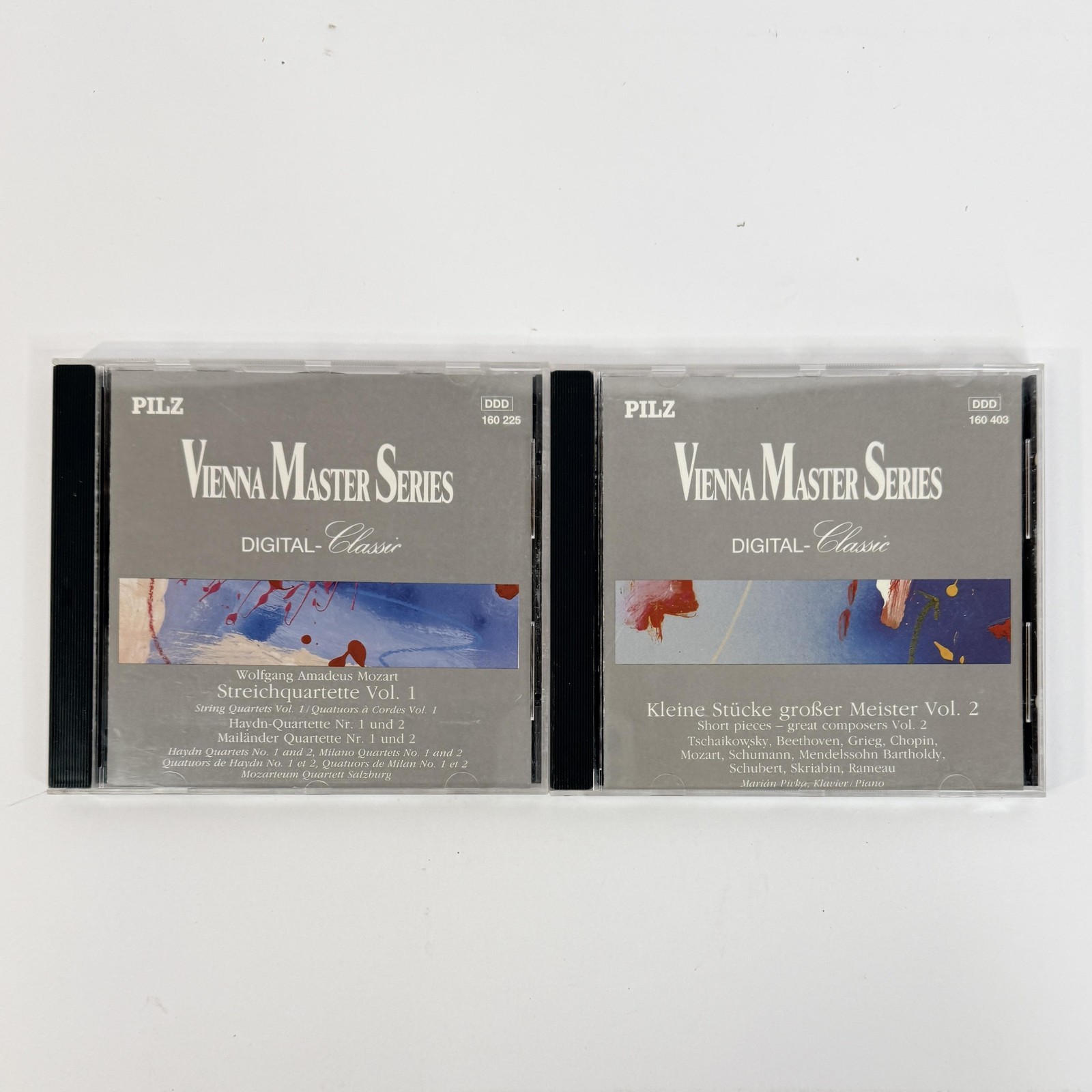 Mozart 2 CD Lot Vienna Master Series String Quartets Pieces Pilz Classical Gray