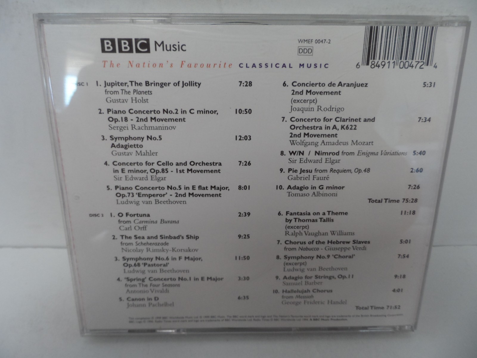 Various - The Nation's Favourite Classical Music 2 Disc CD