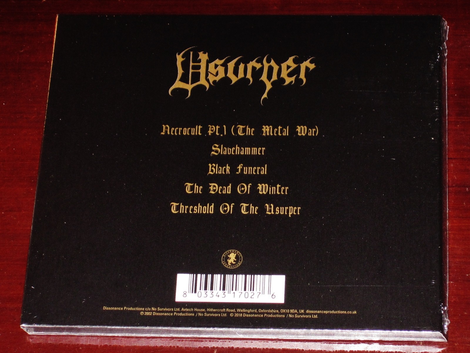 Usurper: Threshold Of The Usurper CD 2018 Dissonance UK DISS0102CDD Digipak NEW