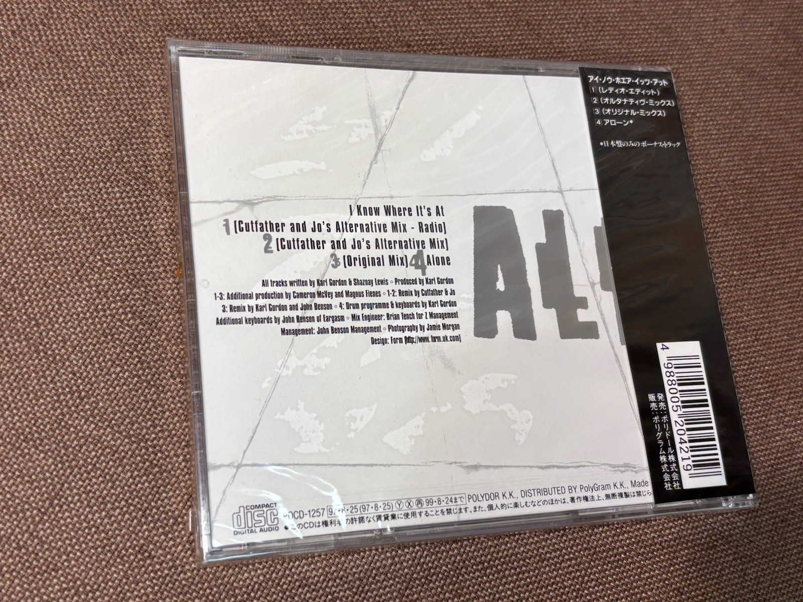 Sealed ALL SAINTS I Know Where It's At JAPAN 5" MAXI CD POCD-1257 OBI 1997 issue