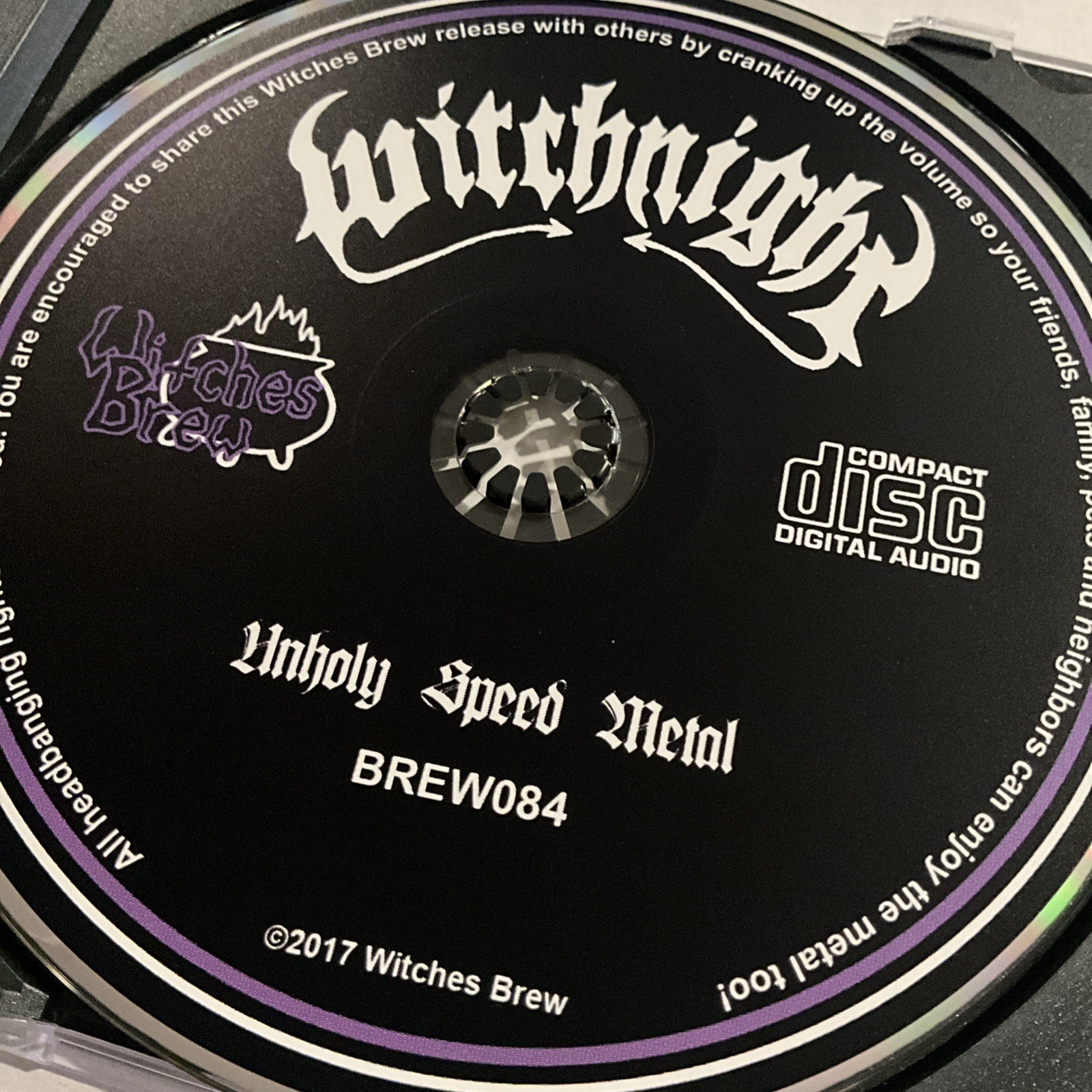 Witchnight - Unholy Speed Metal CD 2017 Self-Released – BREW084 *DE